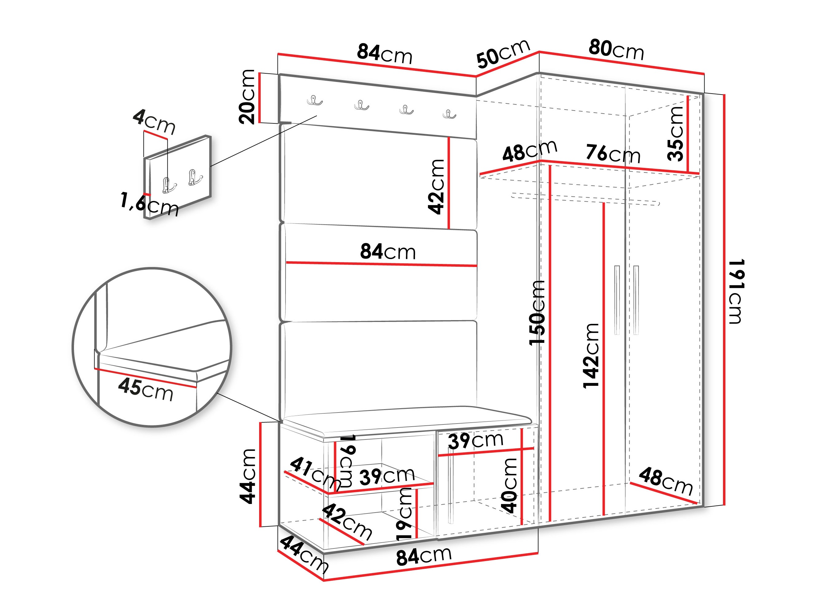 Set za hodnik Hartford 526 (Kašmir)