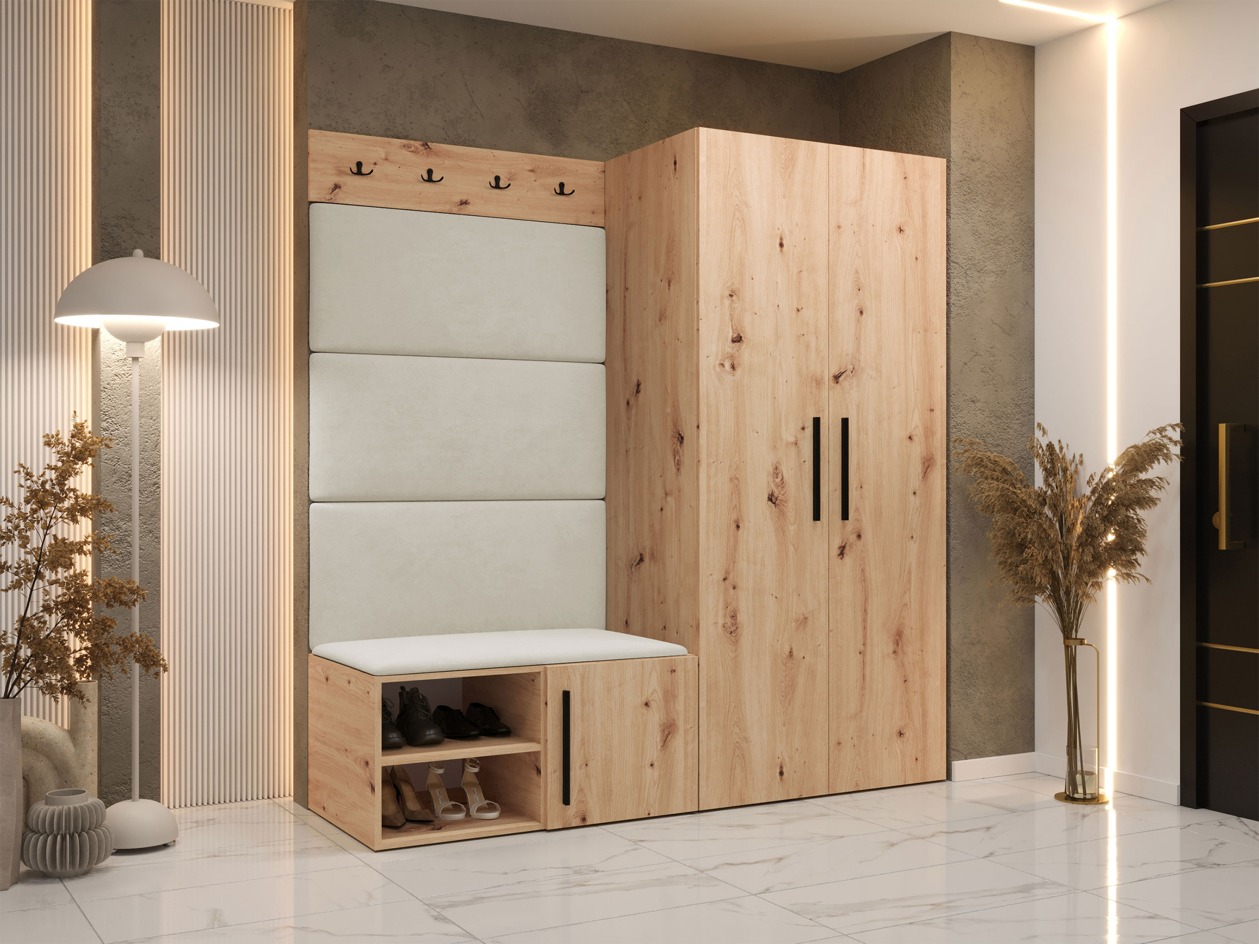 Set za hodnik Hartford 526 (Zanatski hrast)