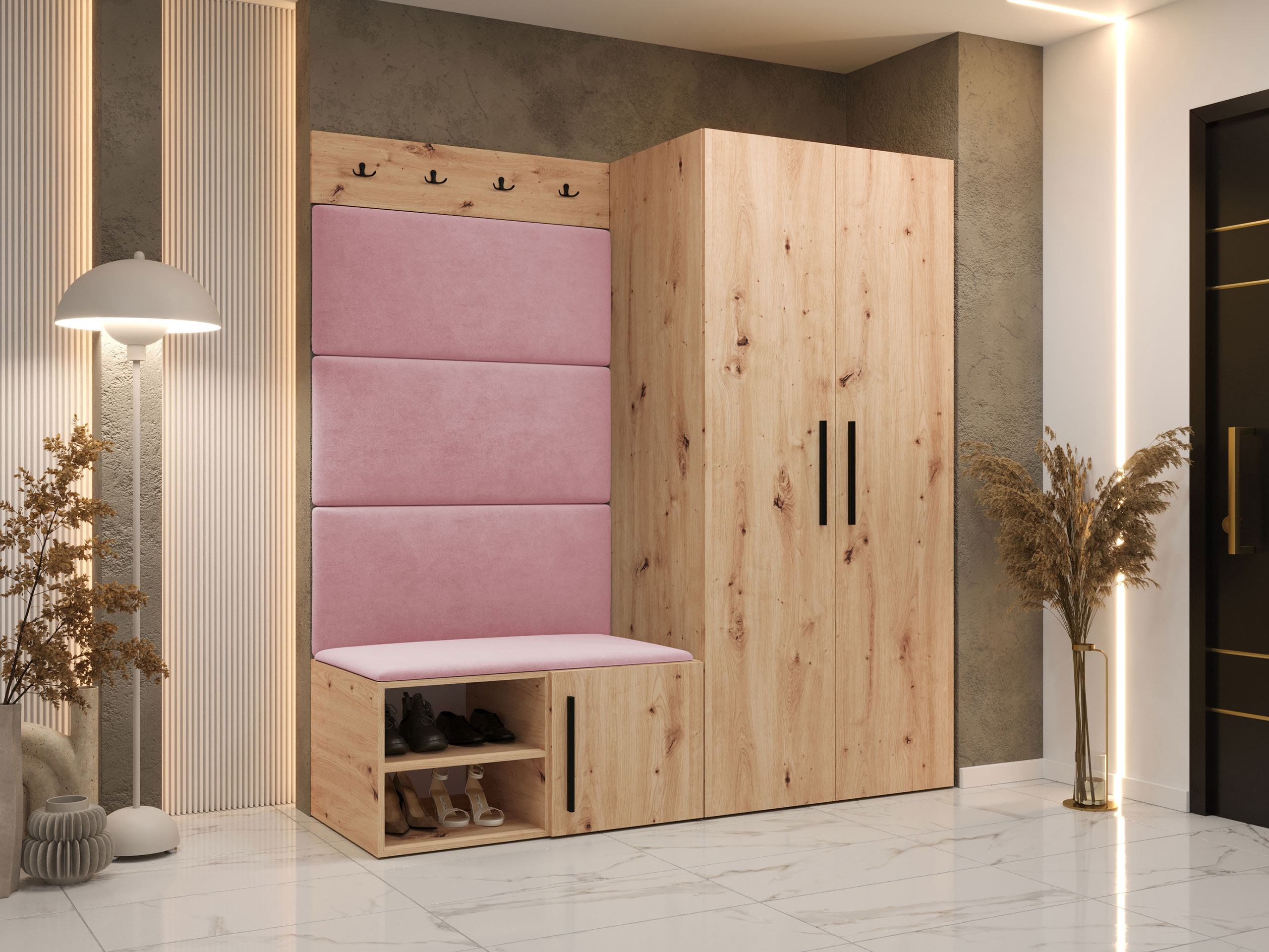 Set za hodnik Hartford 526 (Zanatski hrast)