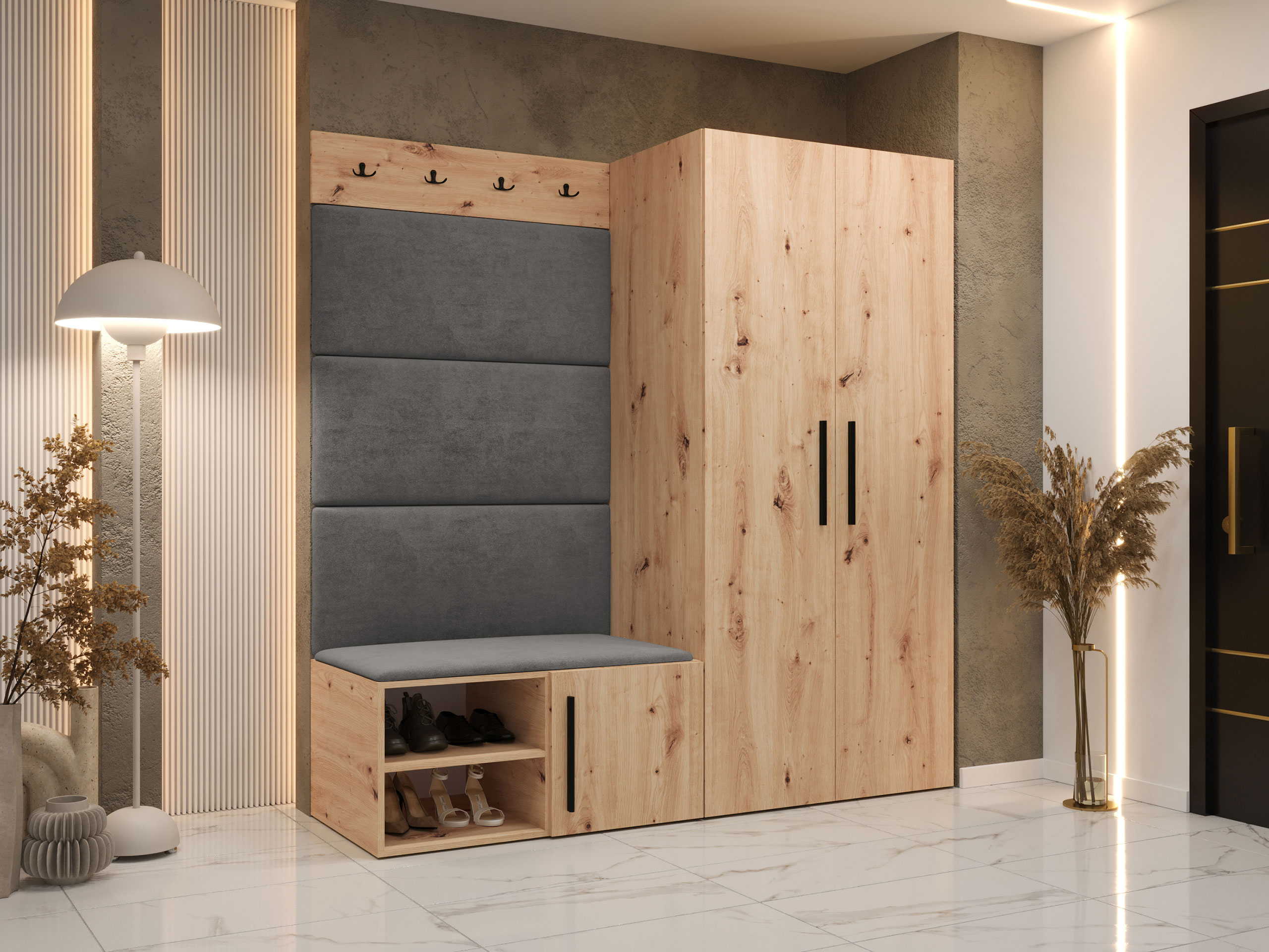 Set za hodnik Hartford 526 (Zanatski hrast)