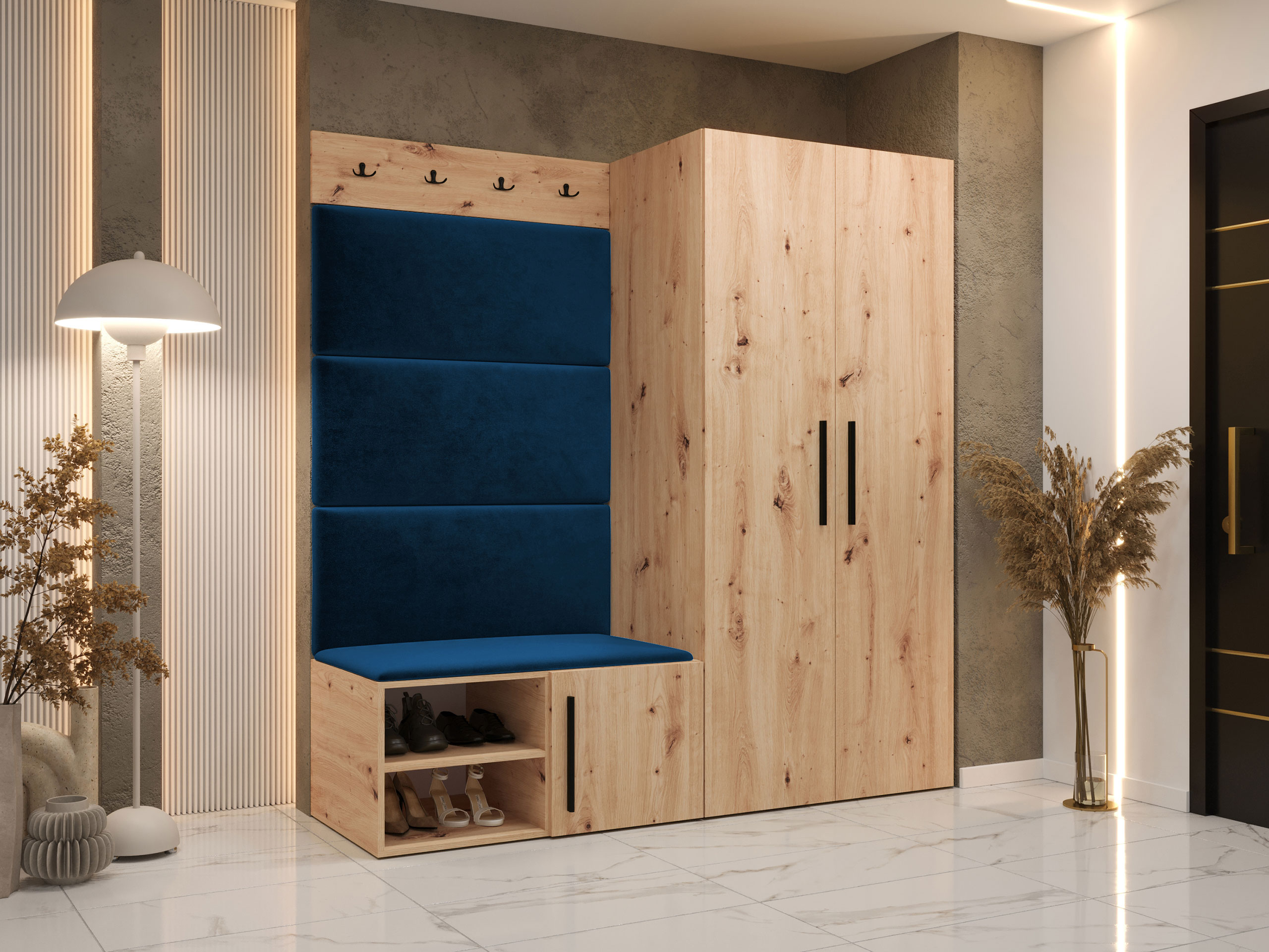 Set za hodnik Hartford 526 (Zanatski hrast)