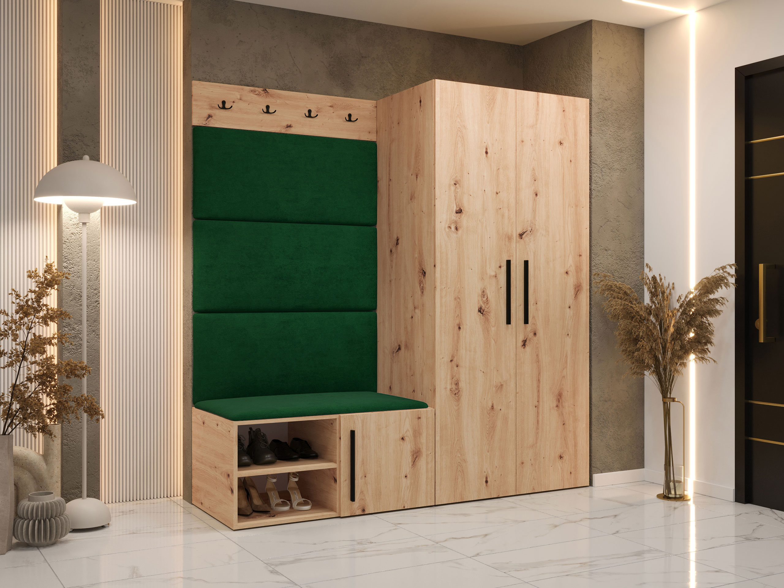 Set za hodnik Hartford 526 (Zanatski hrast)