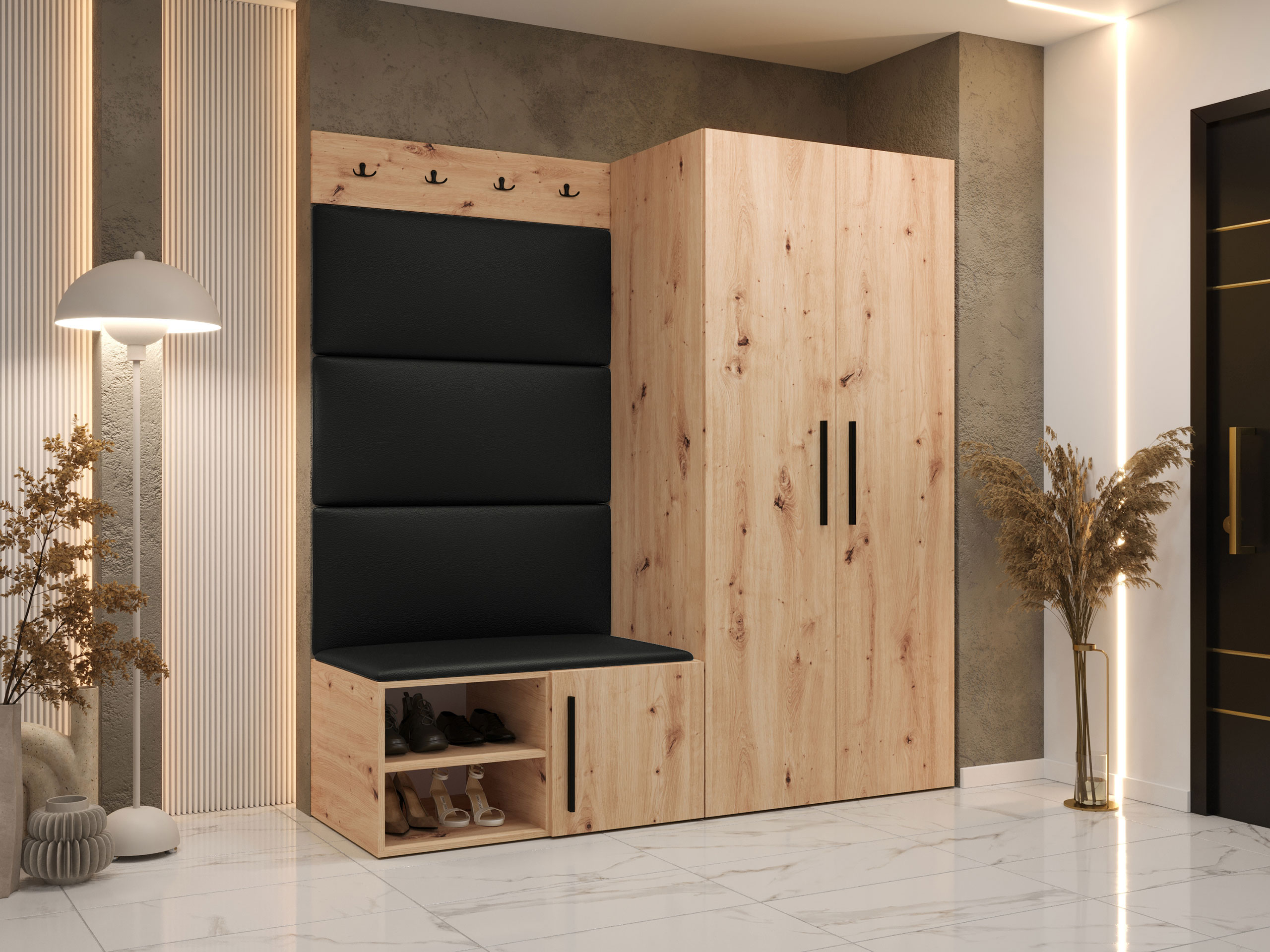 Set za hodnik Hartford 526 (Zanatski hrast)