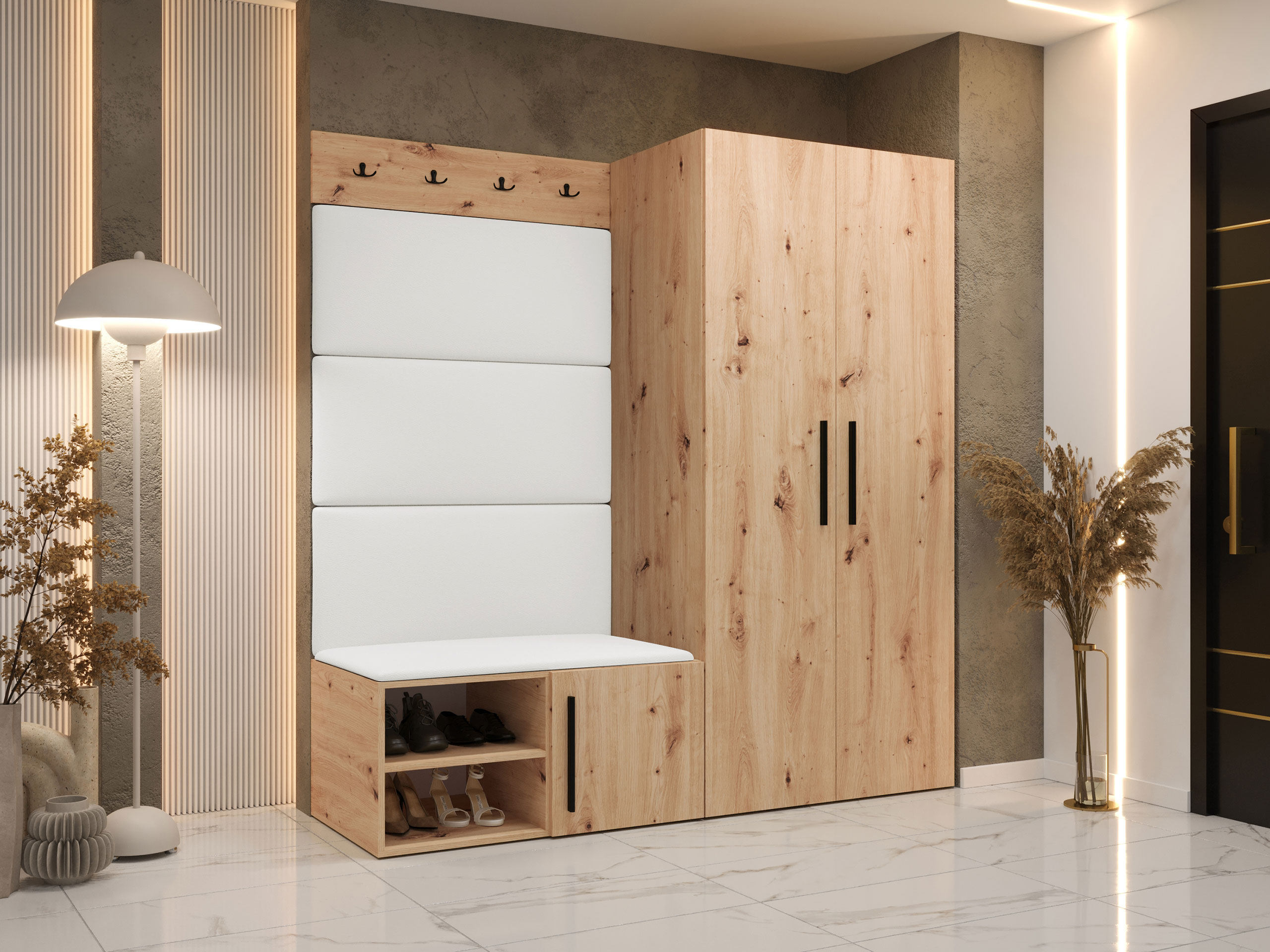 Set za hodnik Hartford 526 (Zanatski hrast)