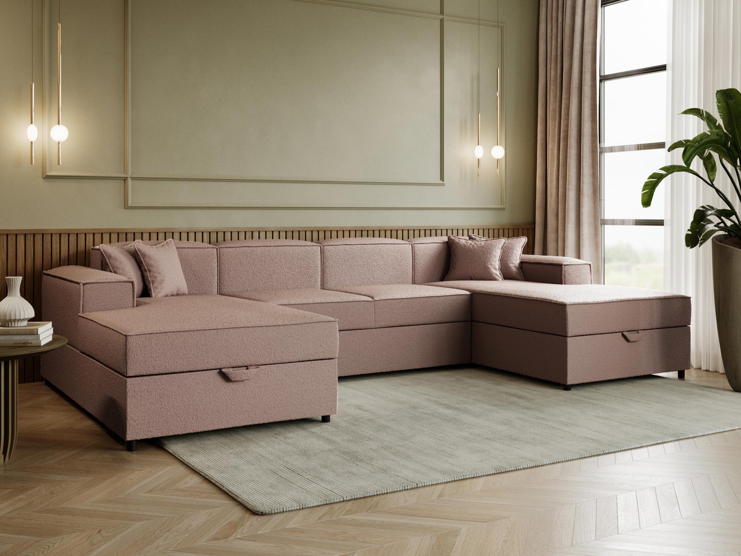 Ugaona sofa Clovis 115 (Coral 45)