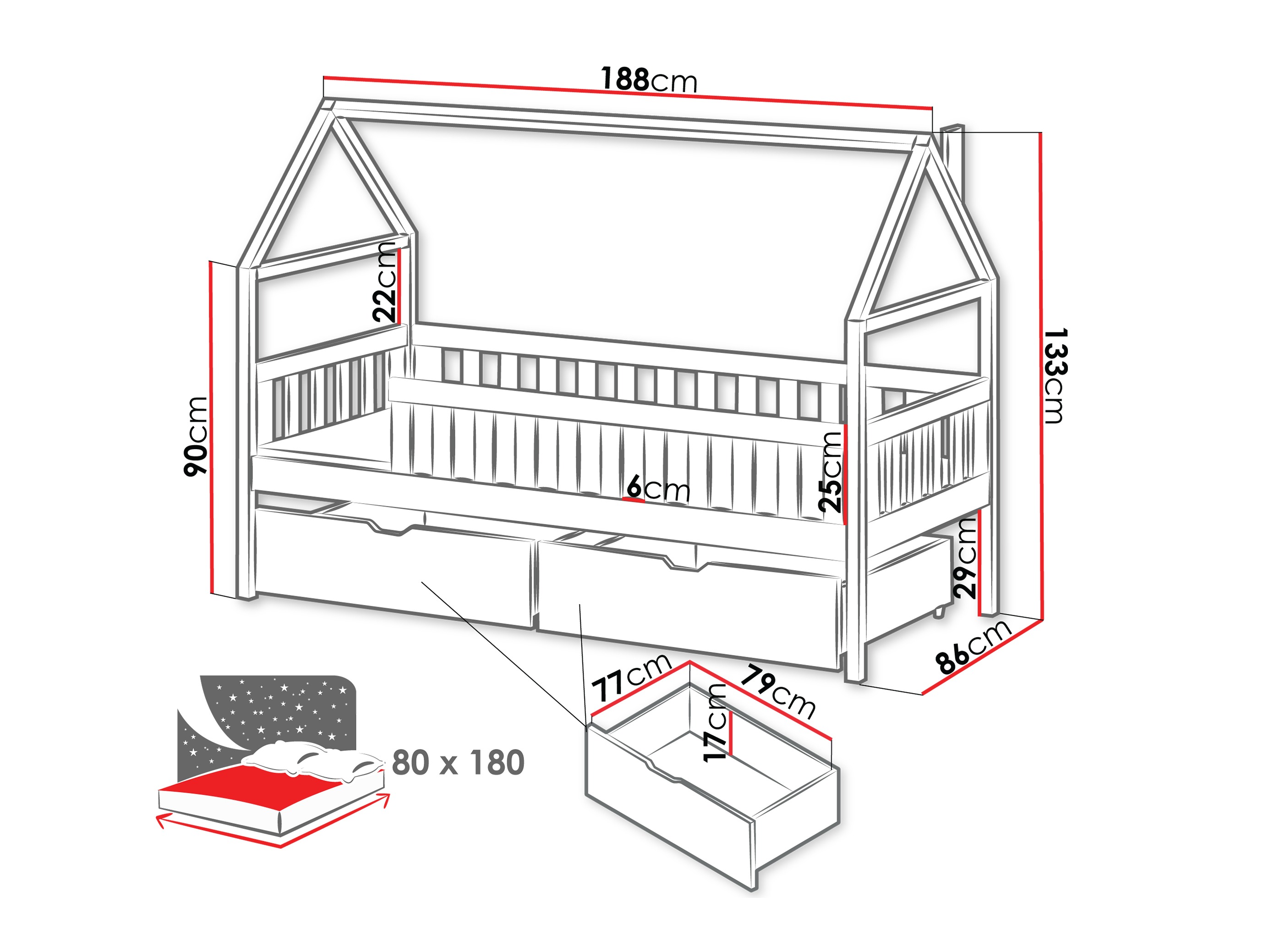 Krevet Vista 116 (Kašmir)