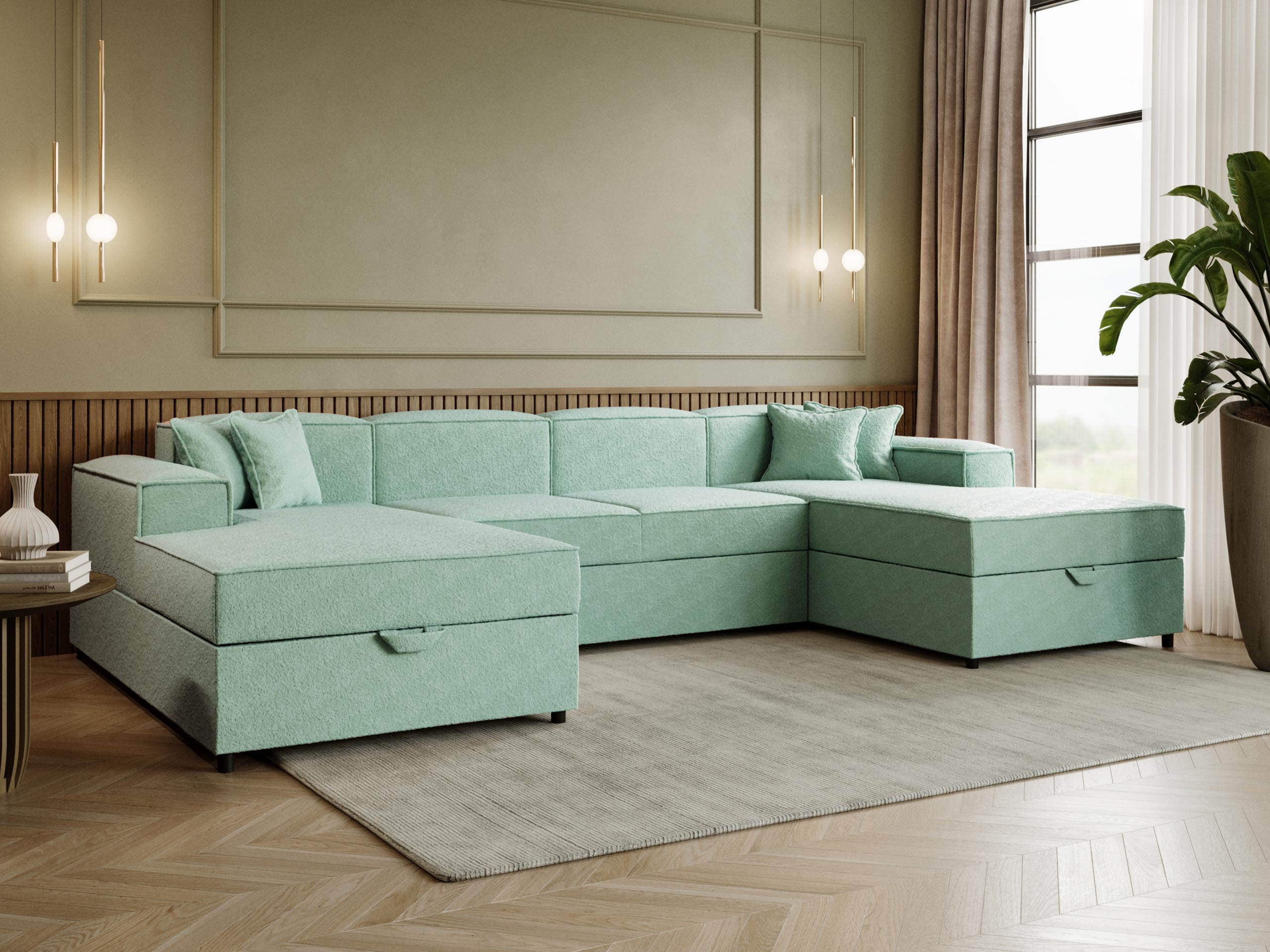 Ugaona sofa Clovis 115 (Coral 55)