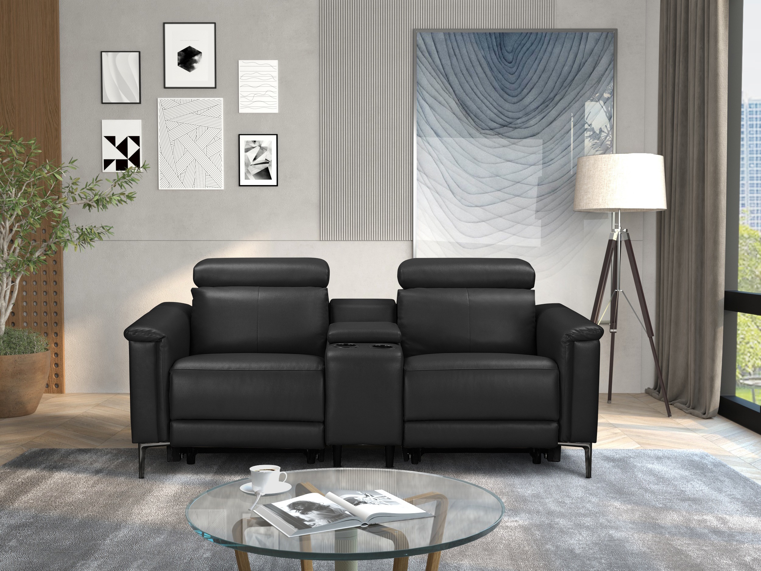 Relaks sofa Evamare 101 (Crno)