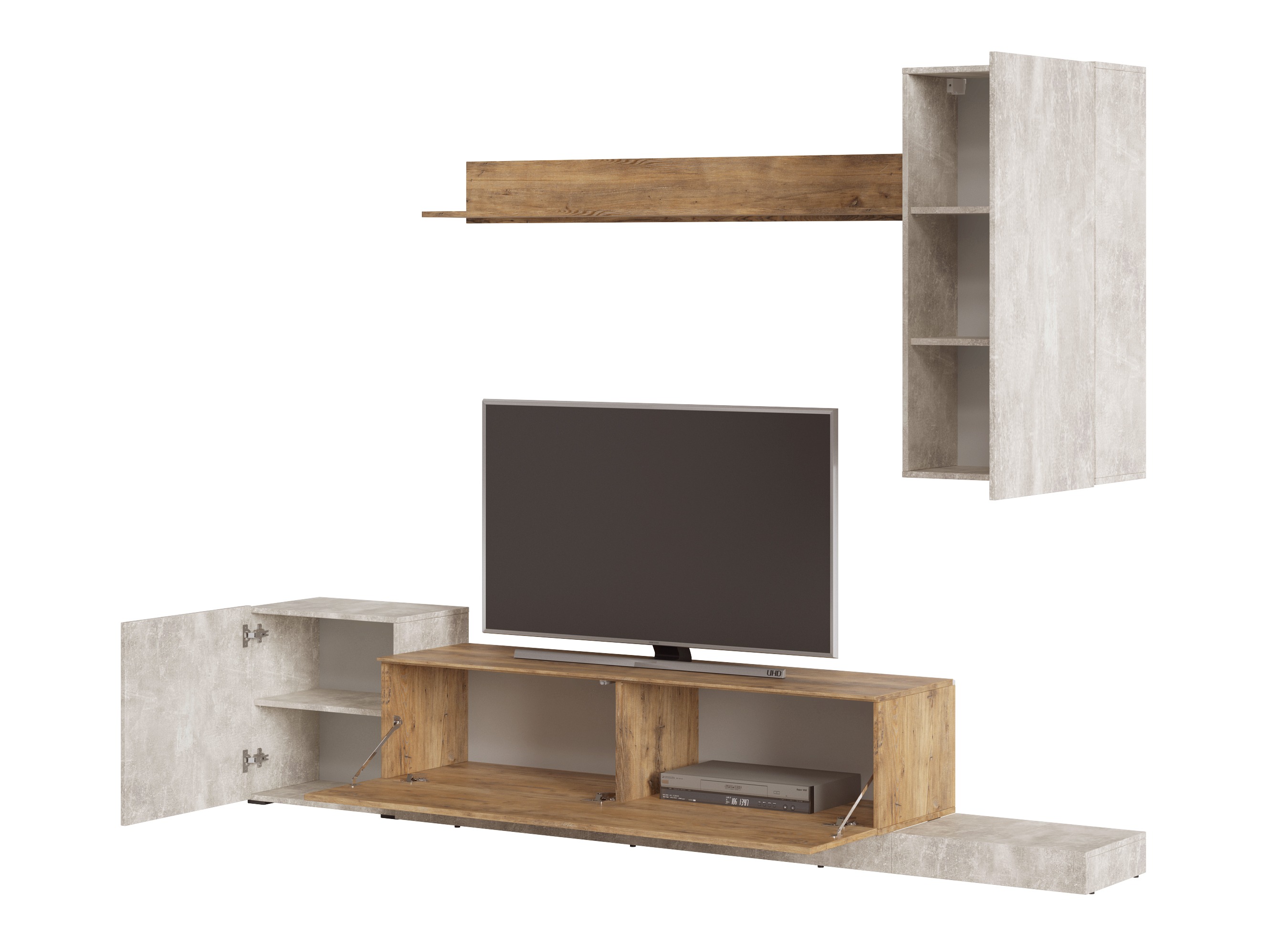 Set za dnevnu sobu Ontario 158 (Svetloosiva + Kesten)