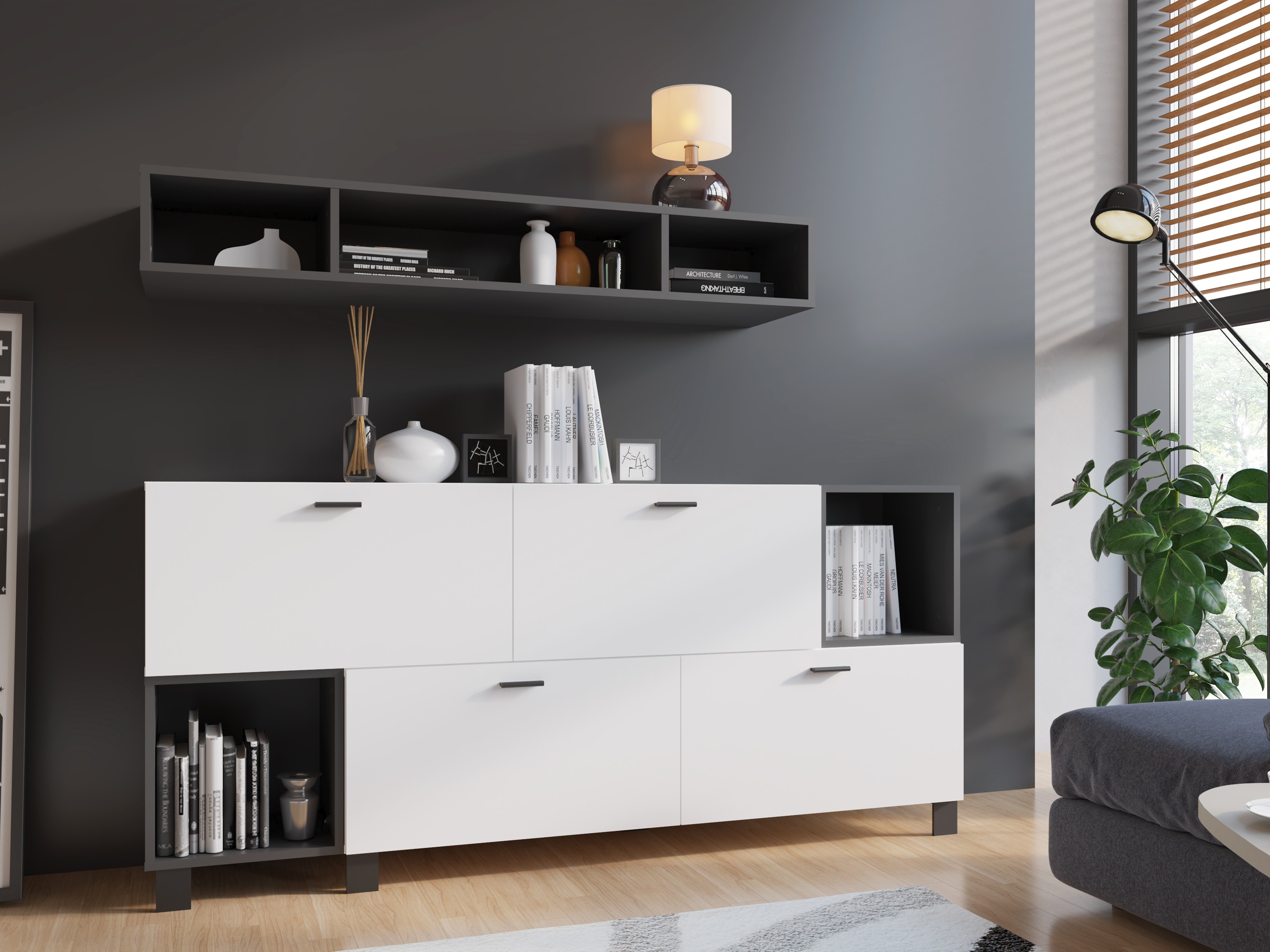 Zidna polica Virnolu 100 (Antricit (ugalj))