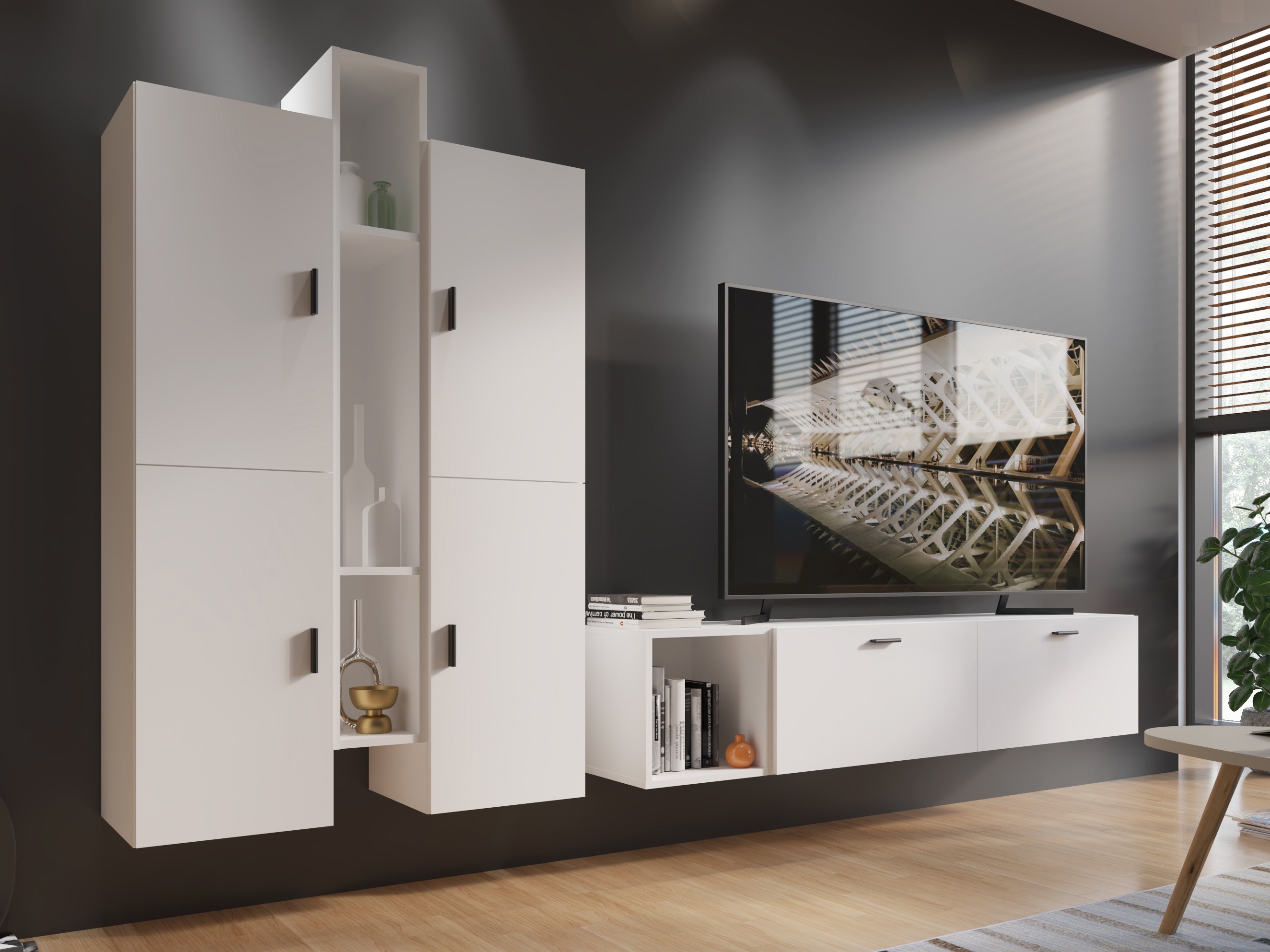 Zidna polica Virnolu 100 (Belo)