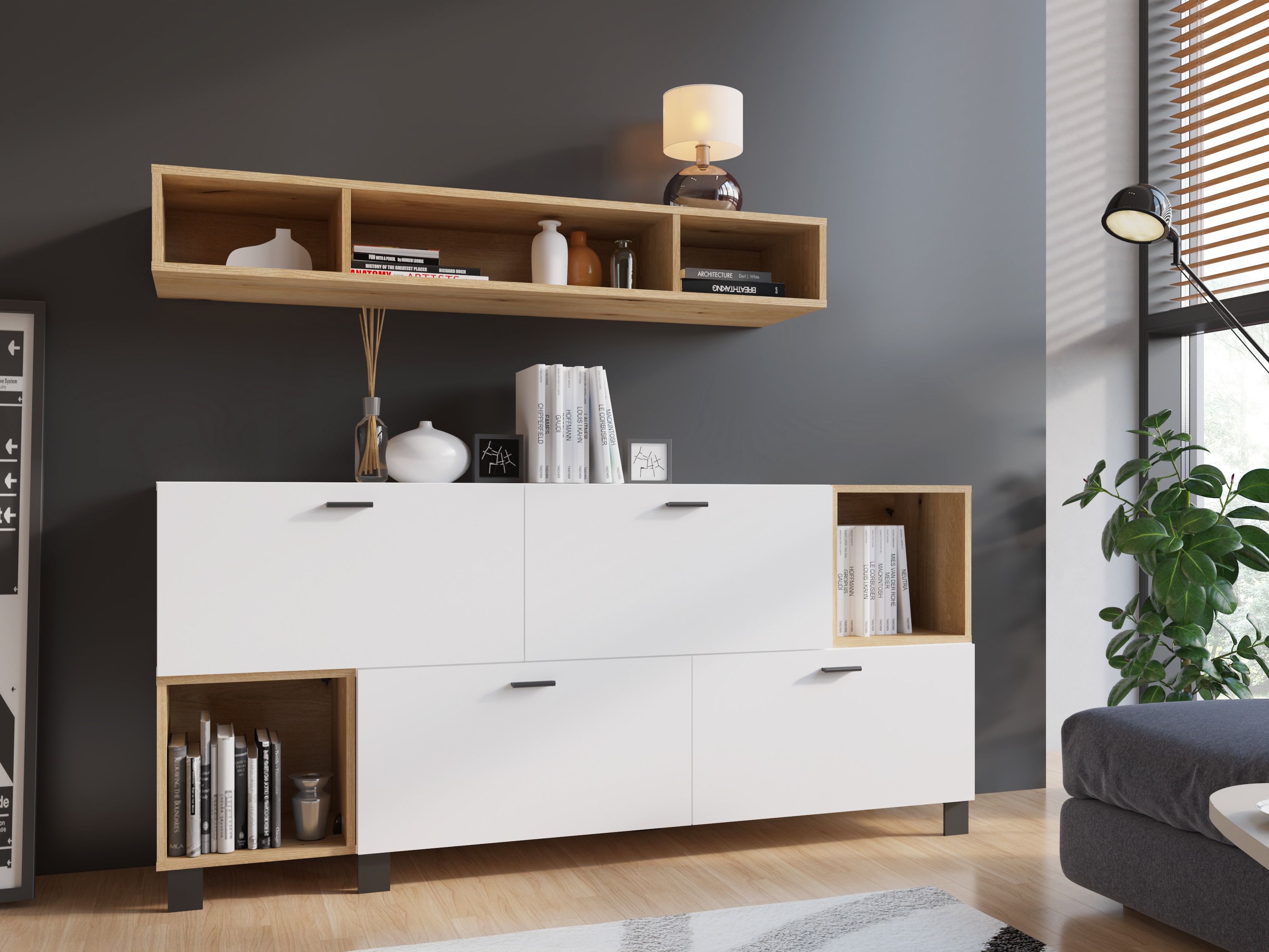 Zidna polica Virnolu 100 (Hrast)