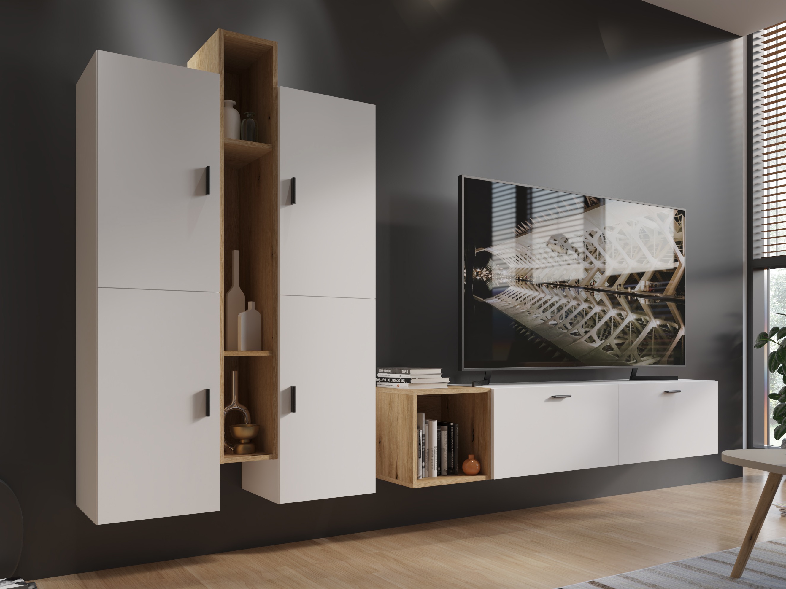 Zidna polica Virnolu 100 (Hrast)