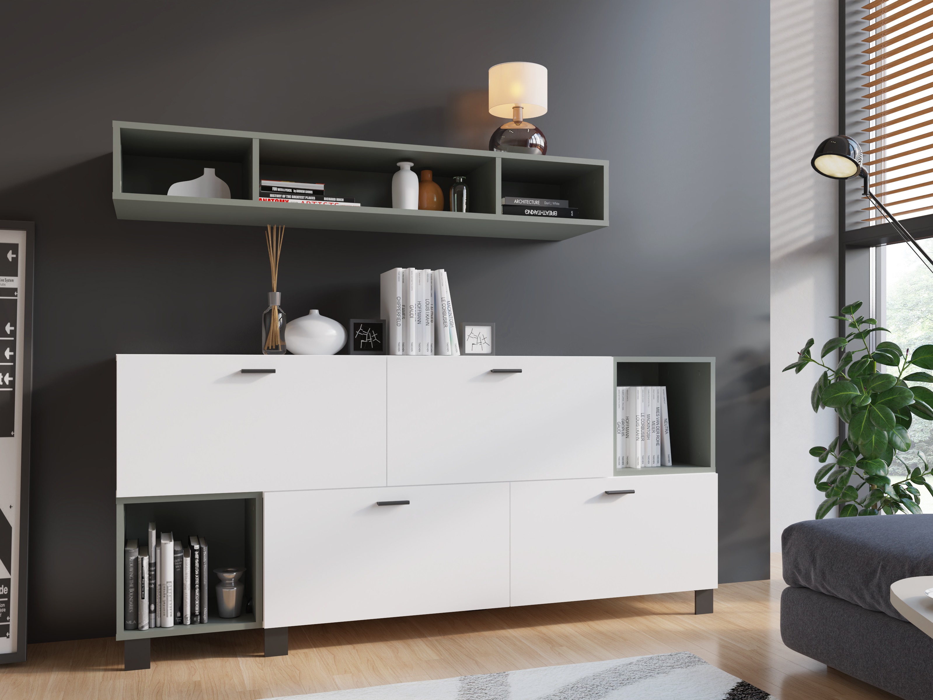 Zidna polica Virnolu 100 (Zelena)