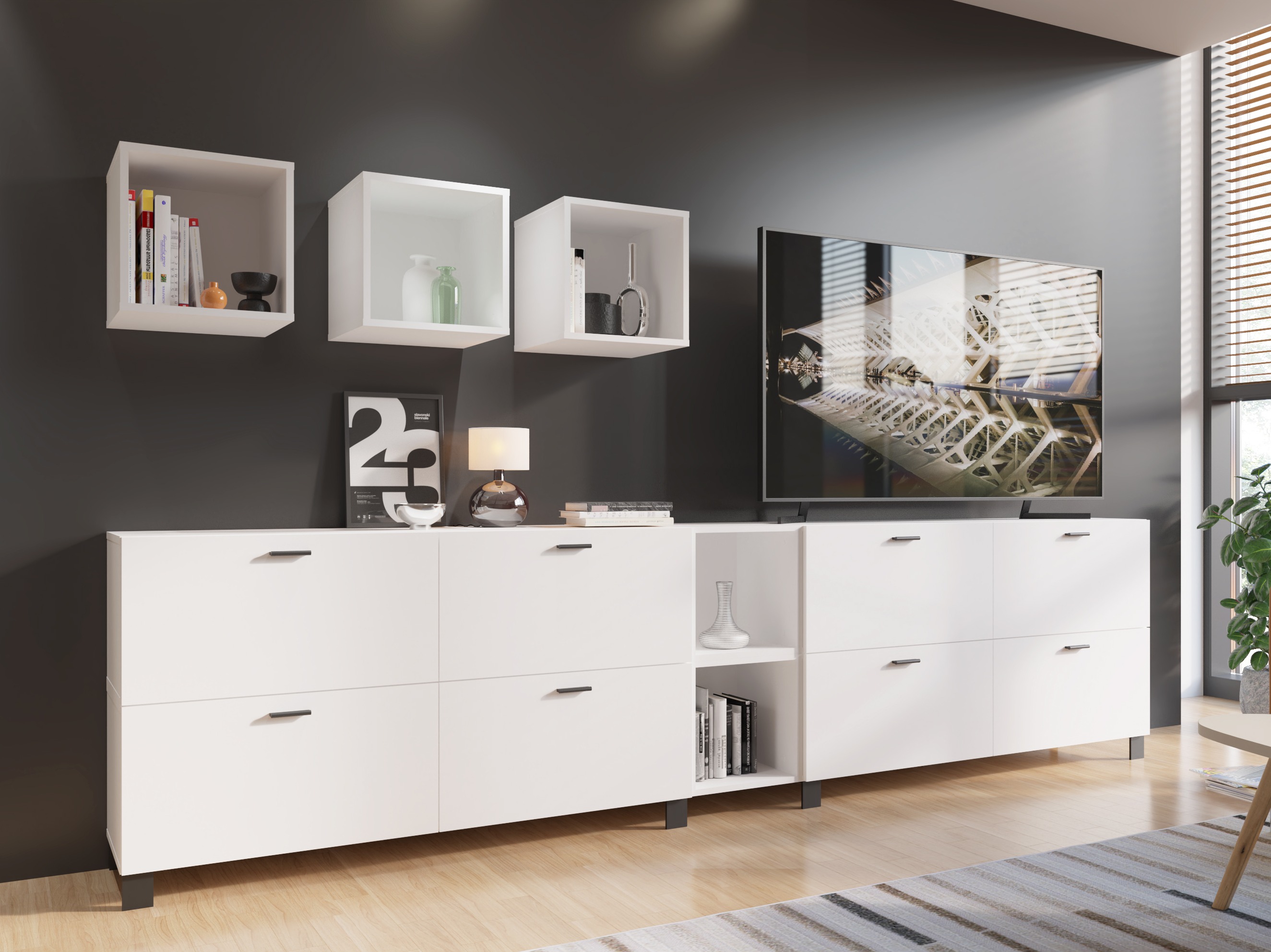 Zidna polica Virnolu 101 (Belo)