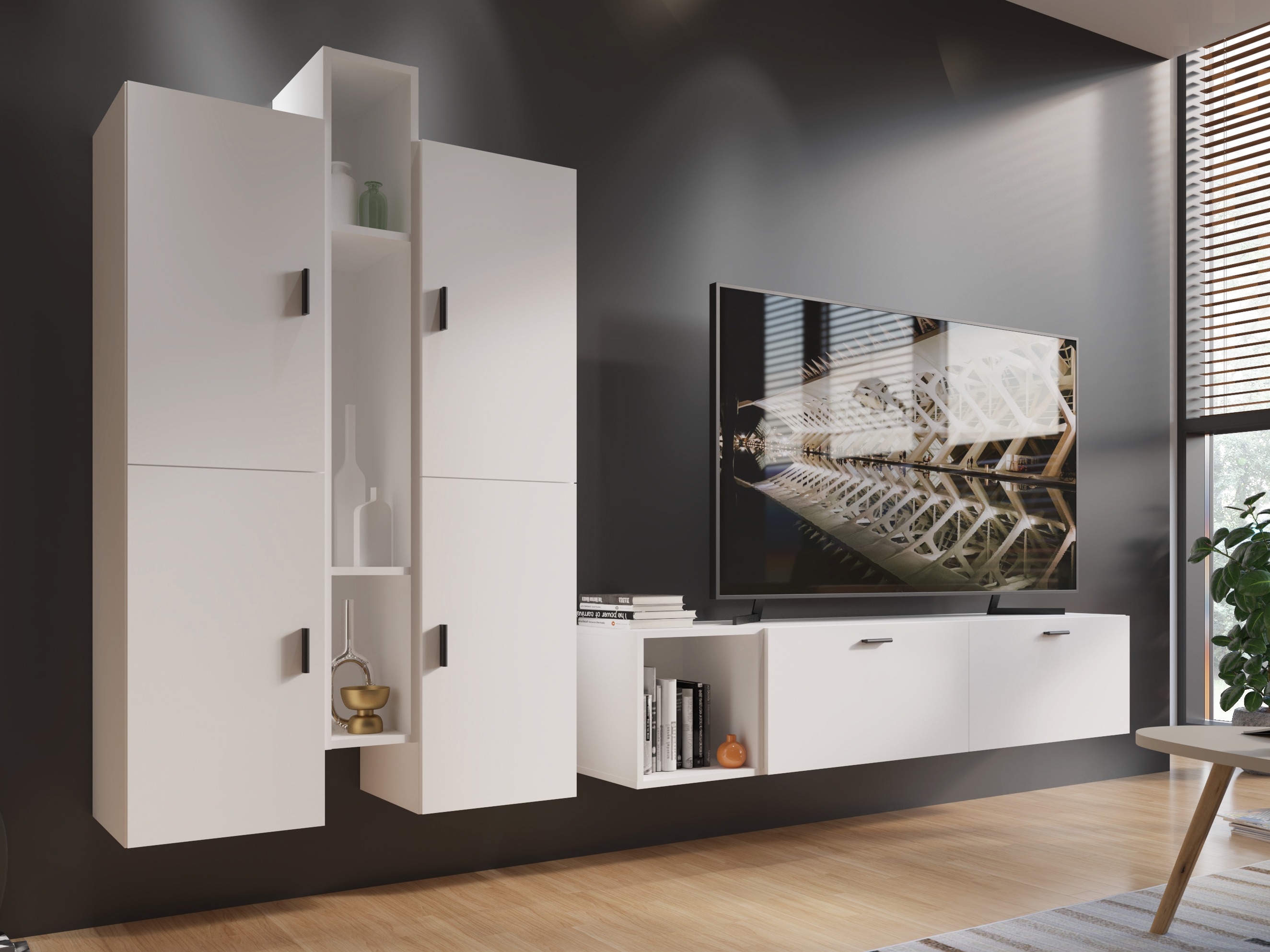 Zidna polica Virnolu 101 (Belo)