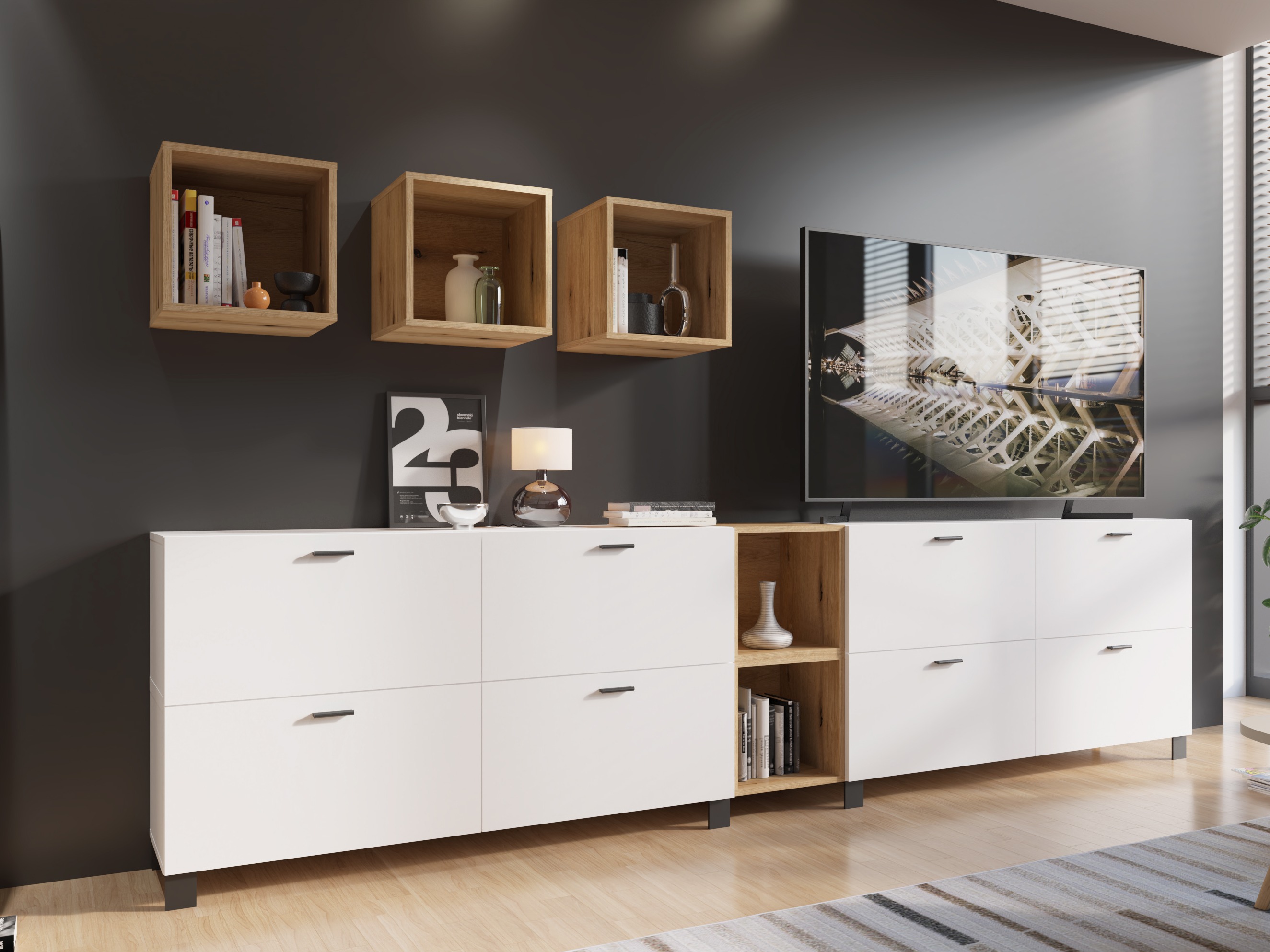 Zidna polica Virnolu 101 (Hrast)