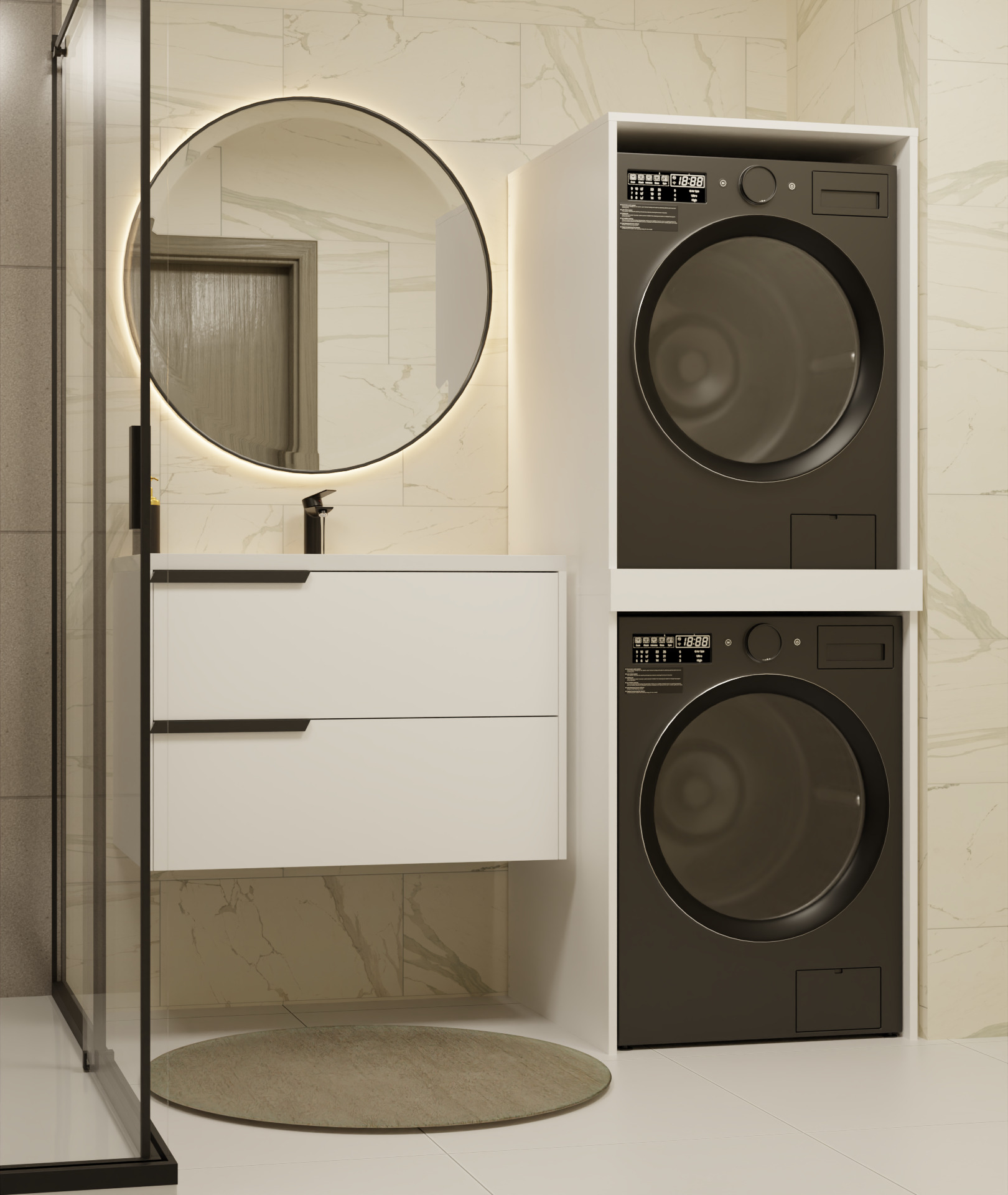 Polica za kupatilo Balelbo 108 (Belo)