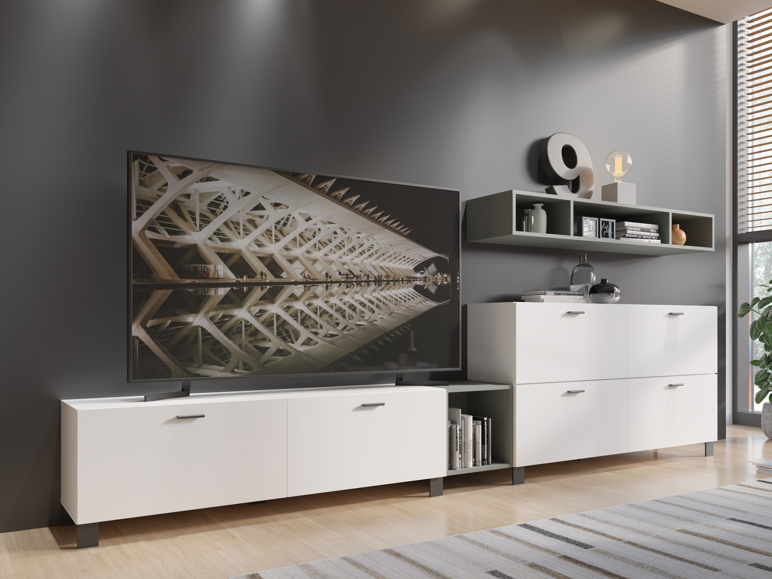 Set za dnevnu sobu Virnolu 109 (Belo + Zelena)