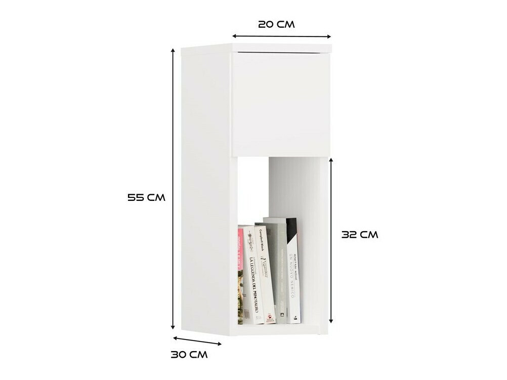 Noćni ormarić Mandeville 304 (Antricit (ugalj) + Zanatski hrast)