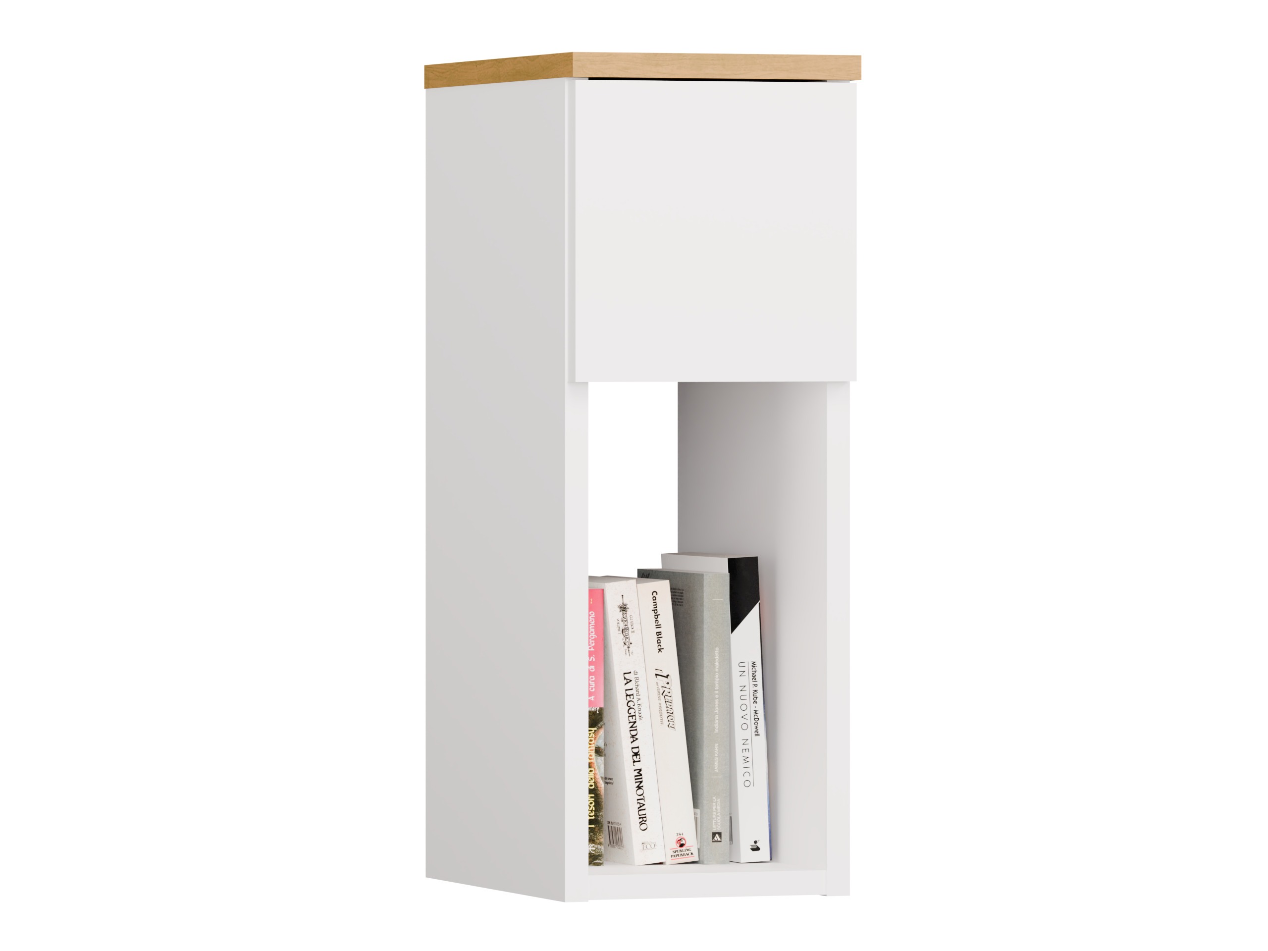 Noćni ormarić Mandeville 304 (Belo + Artisan hrast)