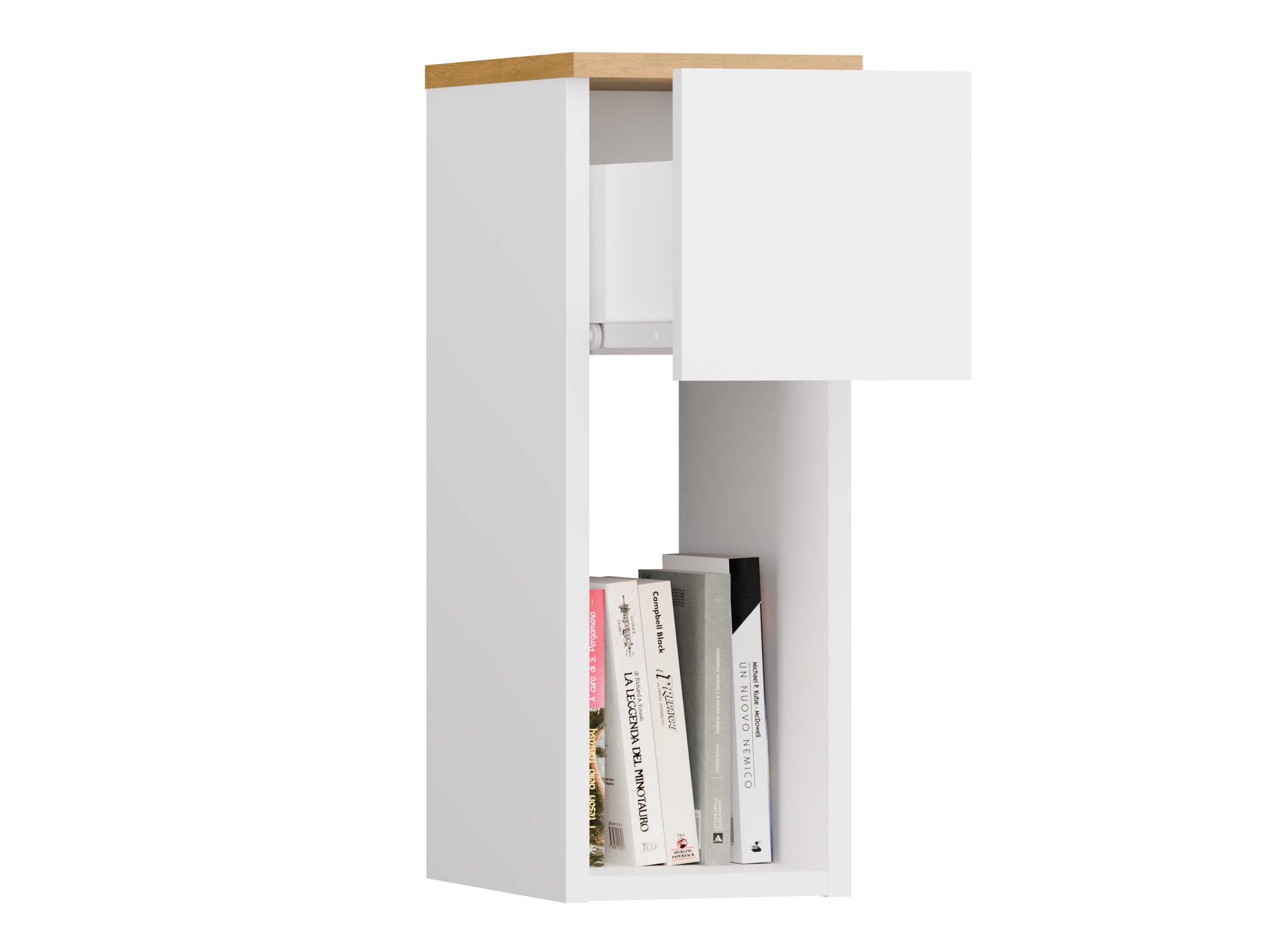 Noćni ormarić Mandeville 304 (Belo + Artisan hrast)