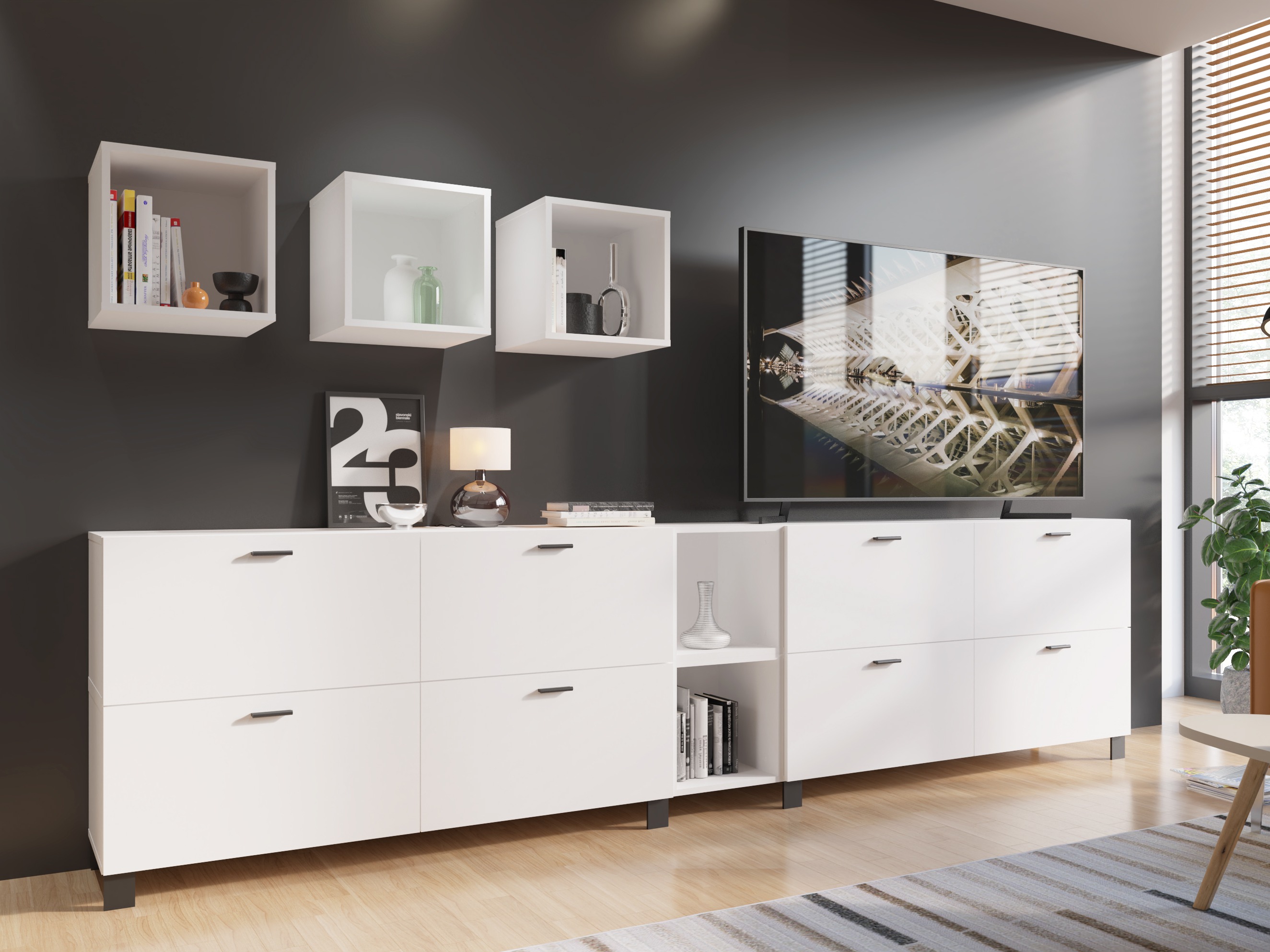 Set za dnevnu sobu Virnolu 110 (Belo)