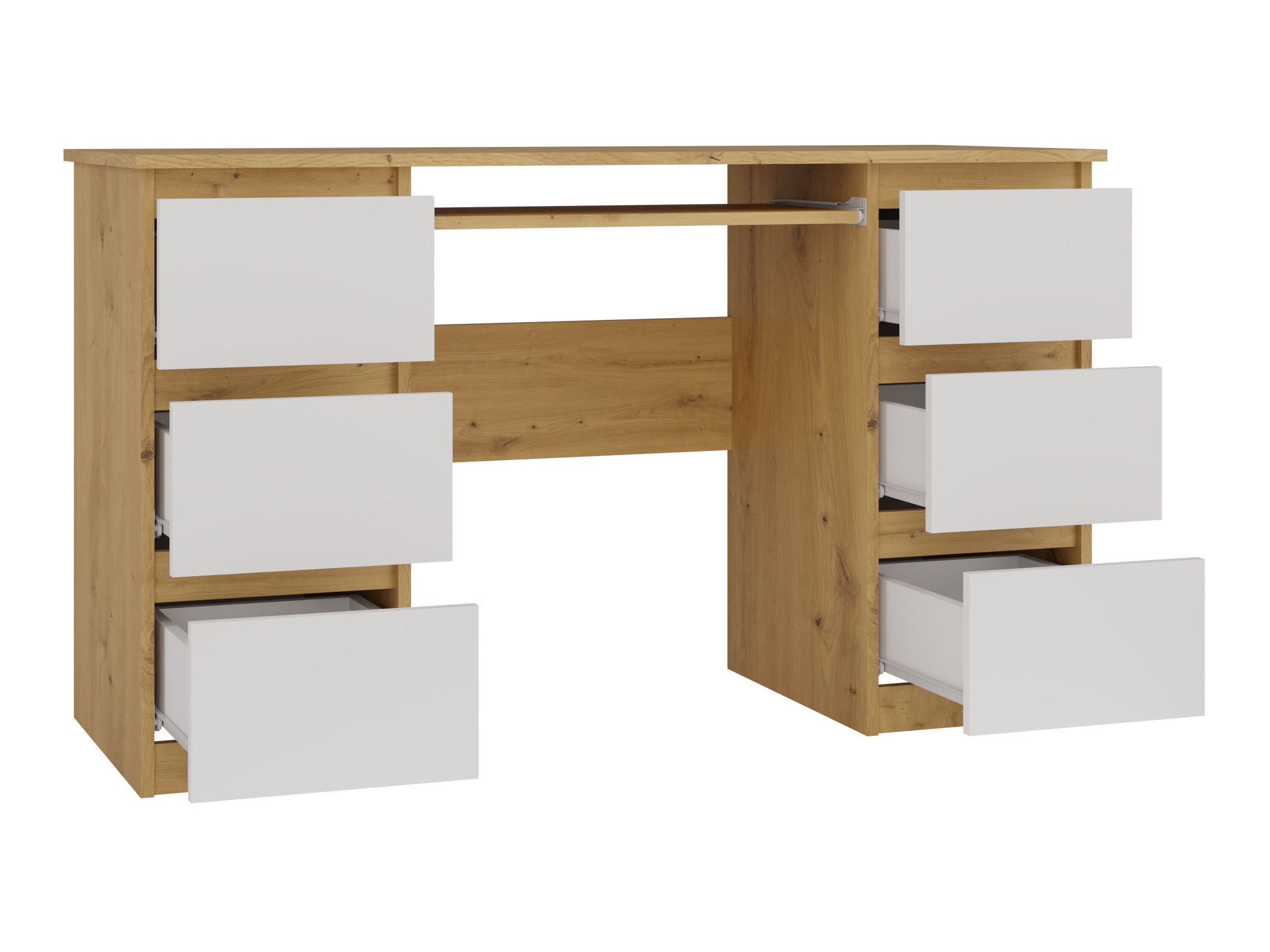 Kancelarijski sto Mandeville 178 (Zanatski hrast + Belo)