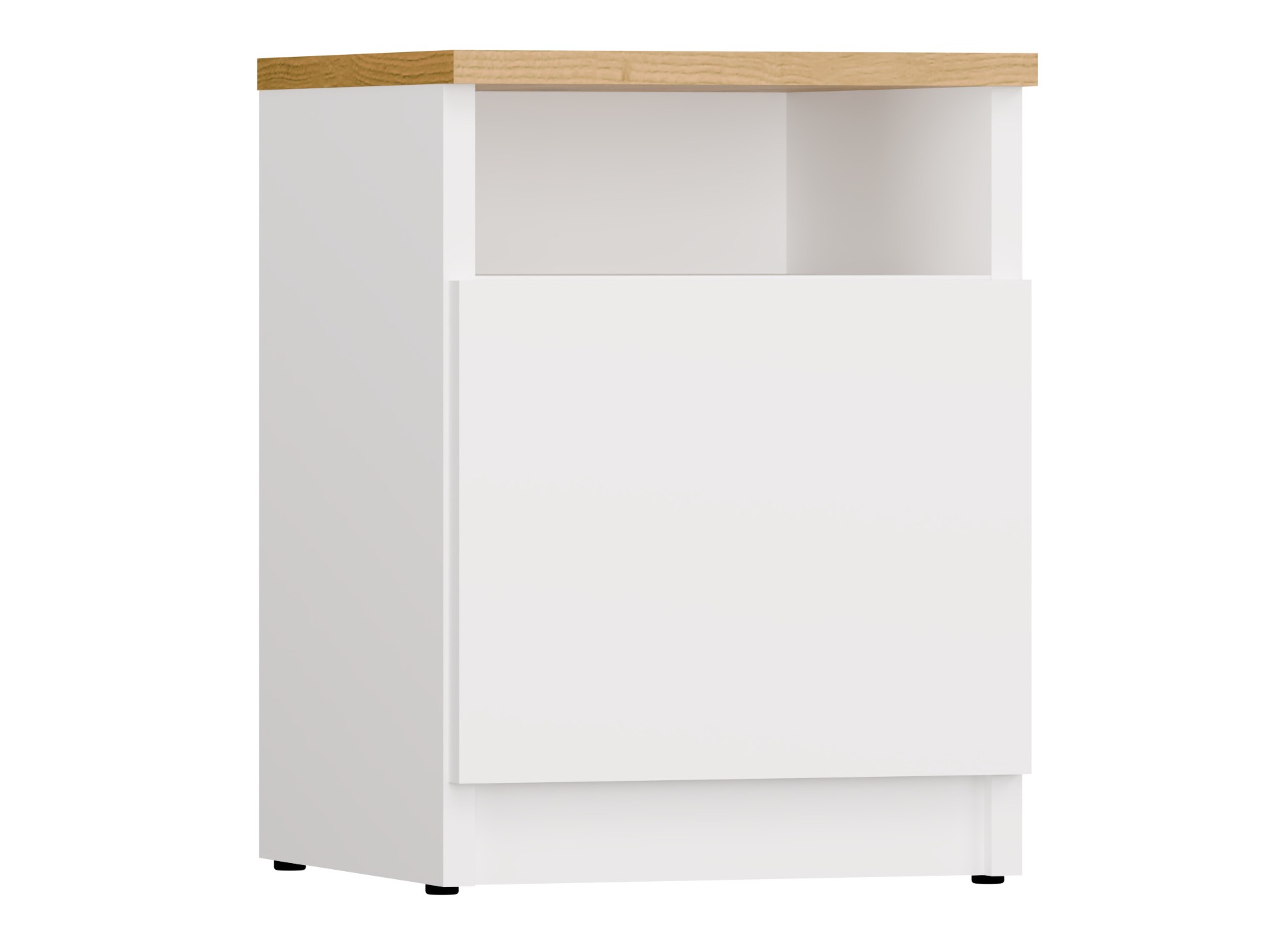 Noćni ormarić Mandeville 305 (Belo + Zanatski hrast)