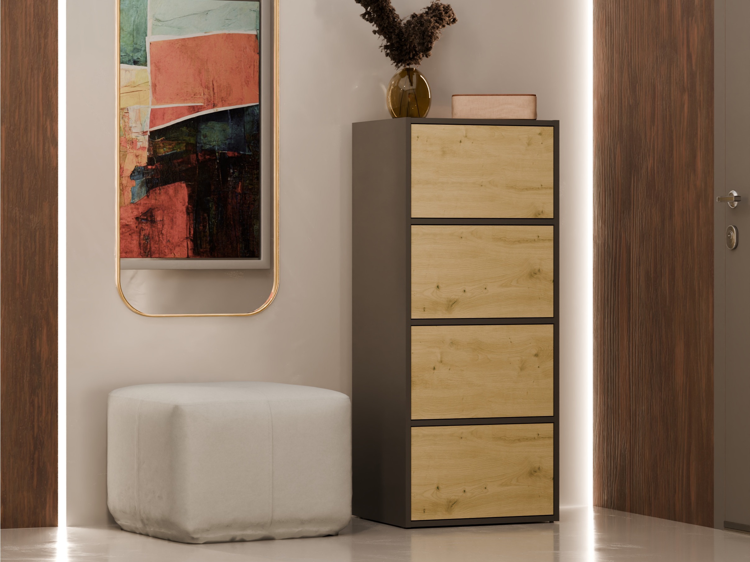 Ormarić Mandeville 298 (Antracit + Artisan hrast)