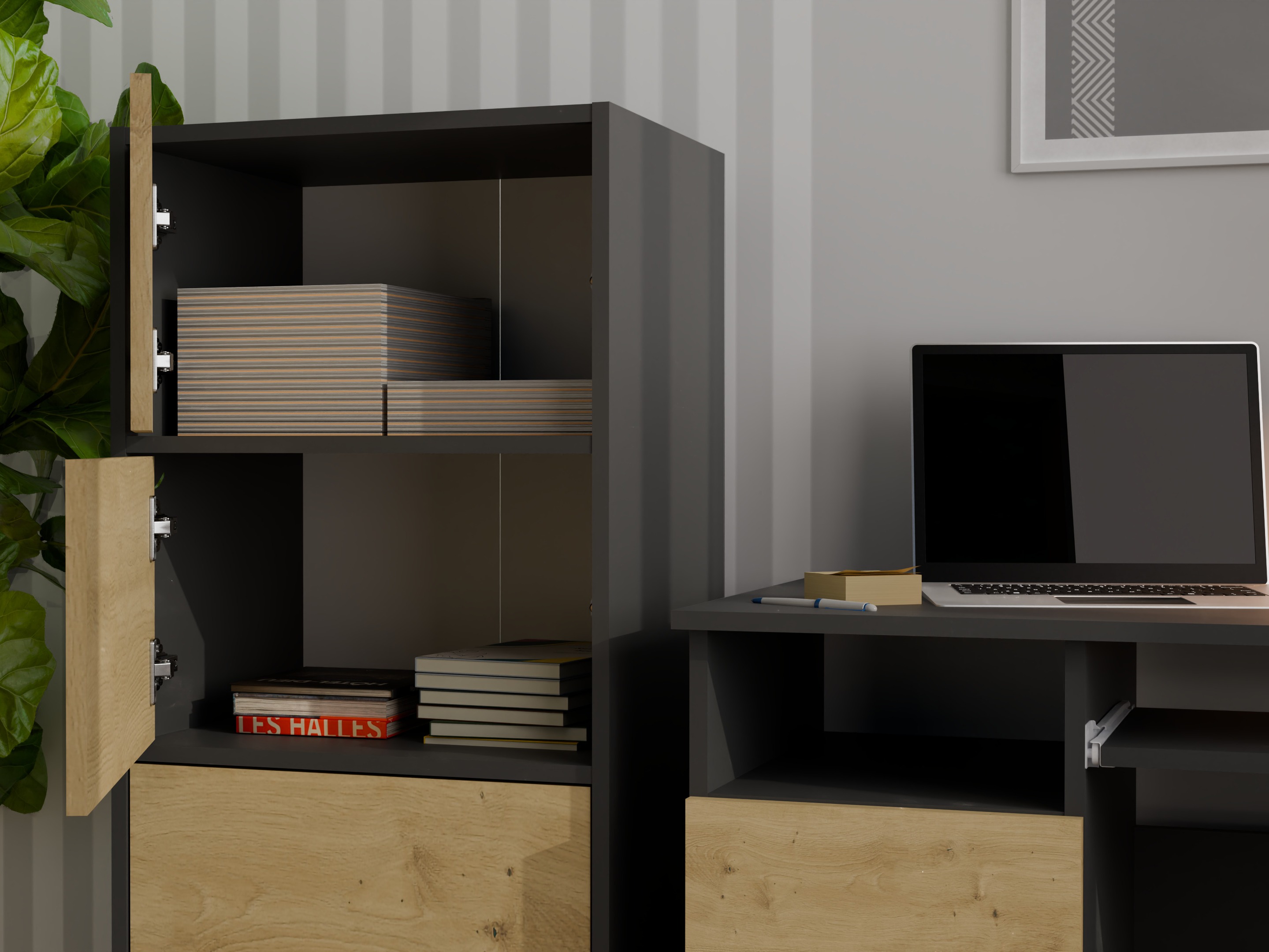 Ormarić Mandeville 298 (Antricit (ugalj) + Zanatski hrast)