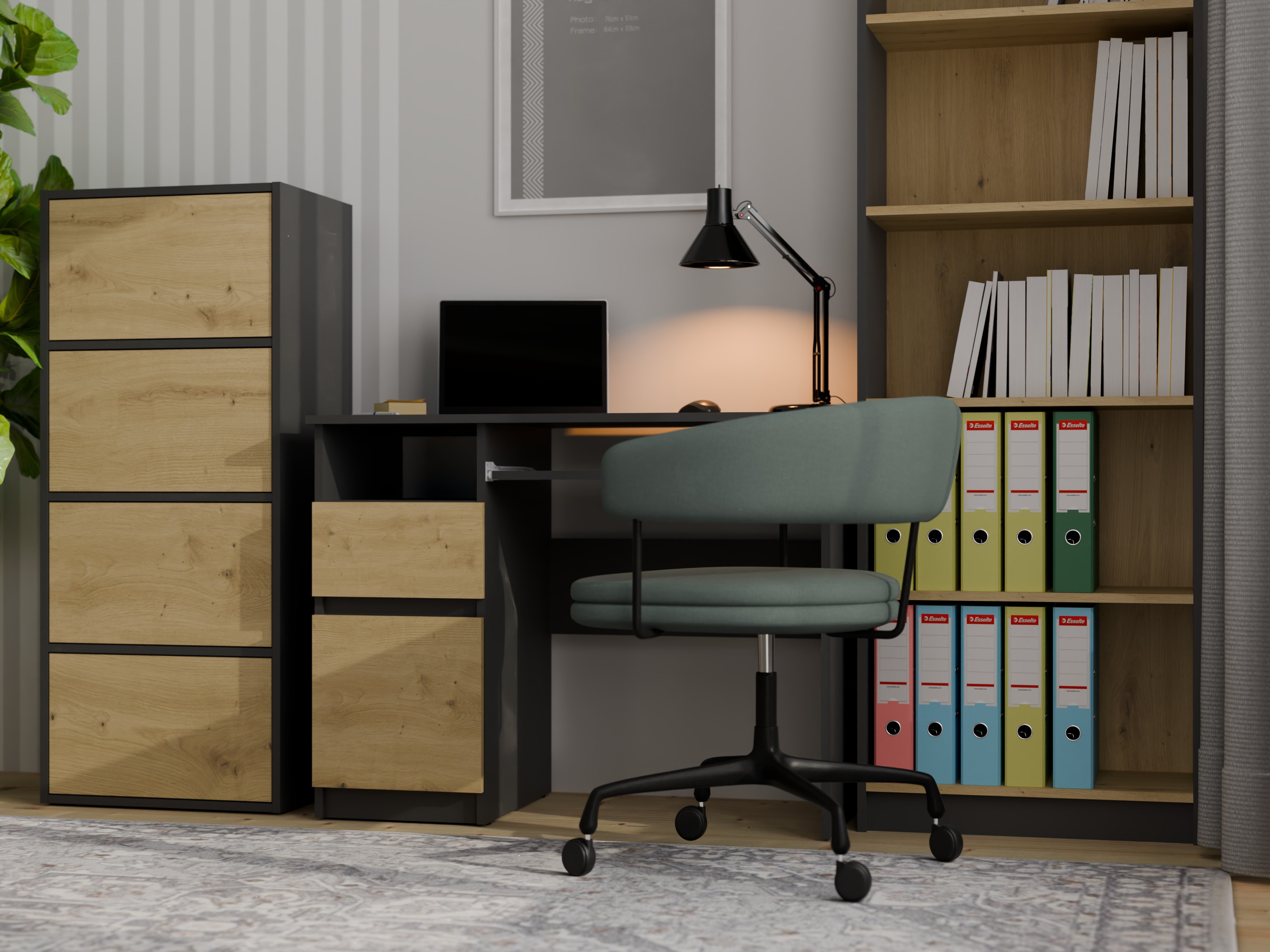 Ormarić Mandeville 298 (Antricit (ugalj) + Zanatski hrast)