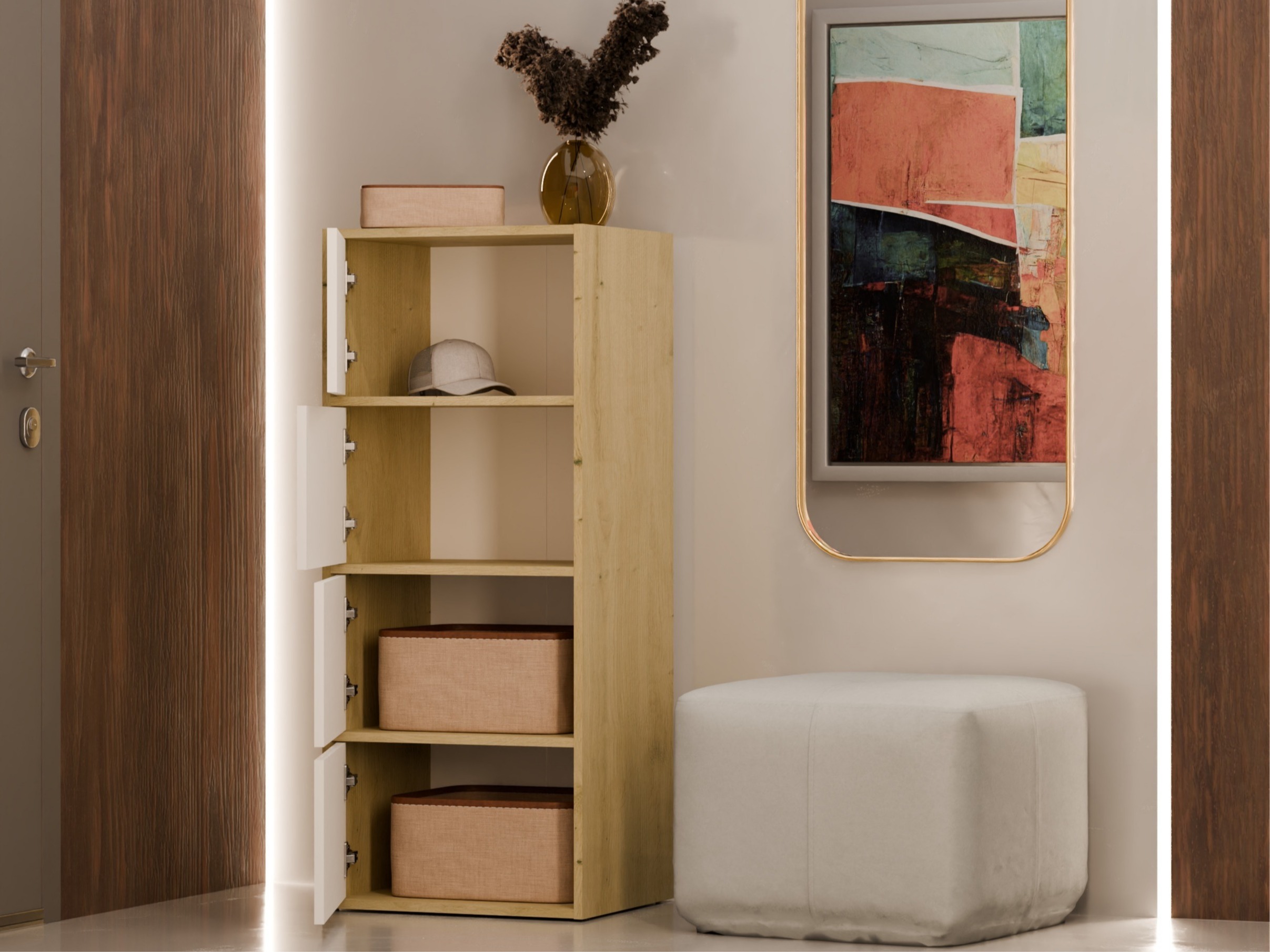 Ormarić Mandeville 298 (Belo + Artisan hrast)