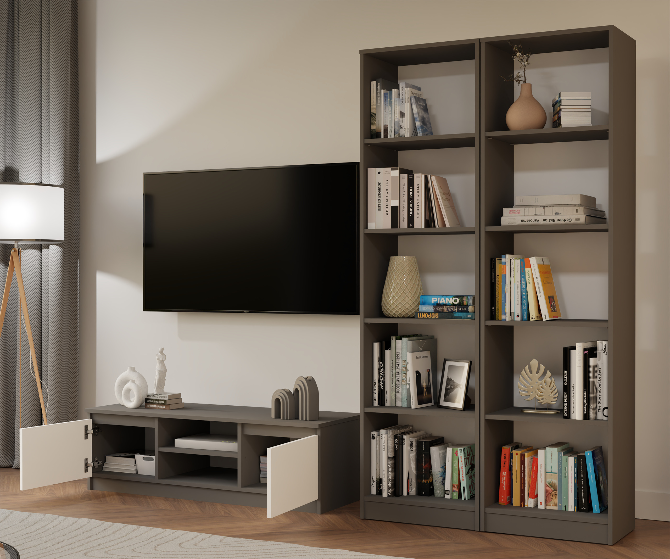 Polica Mandeville 188 (Antricit (ugalj) + Belo)