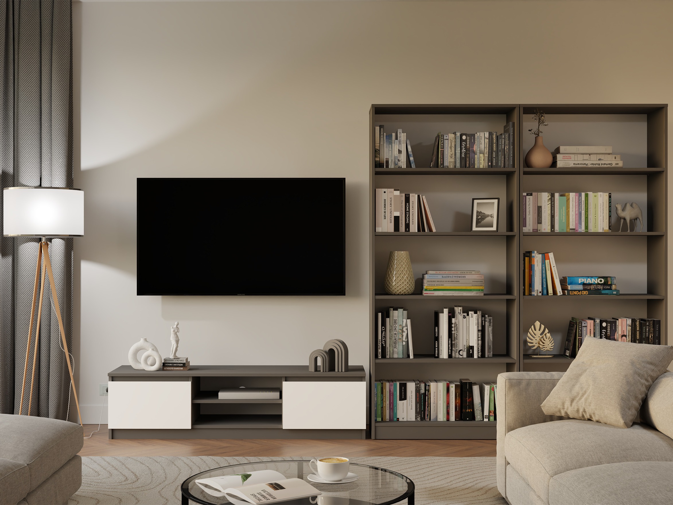 Polica Mandeville 253 (Antricit (ugalj) + Belo)