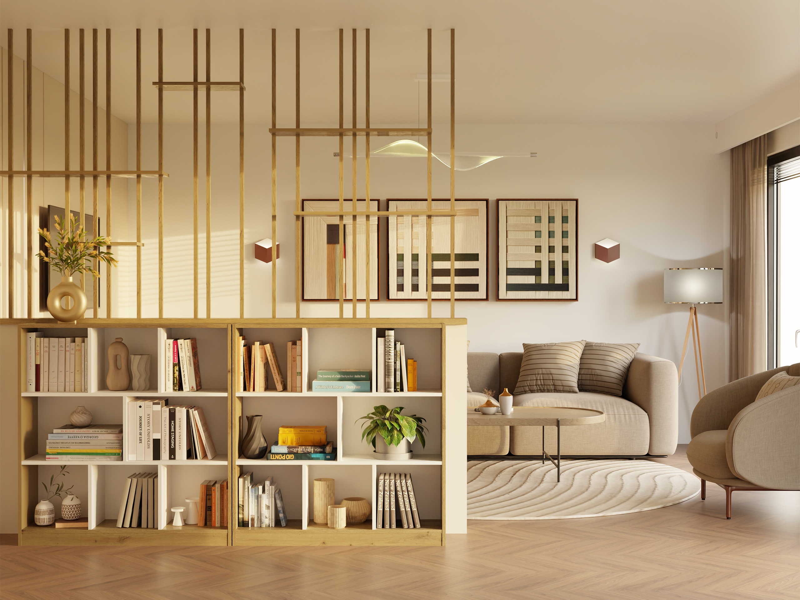 Polica Mandeville 307 (Belo + Zanatski hrast)