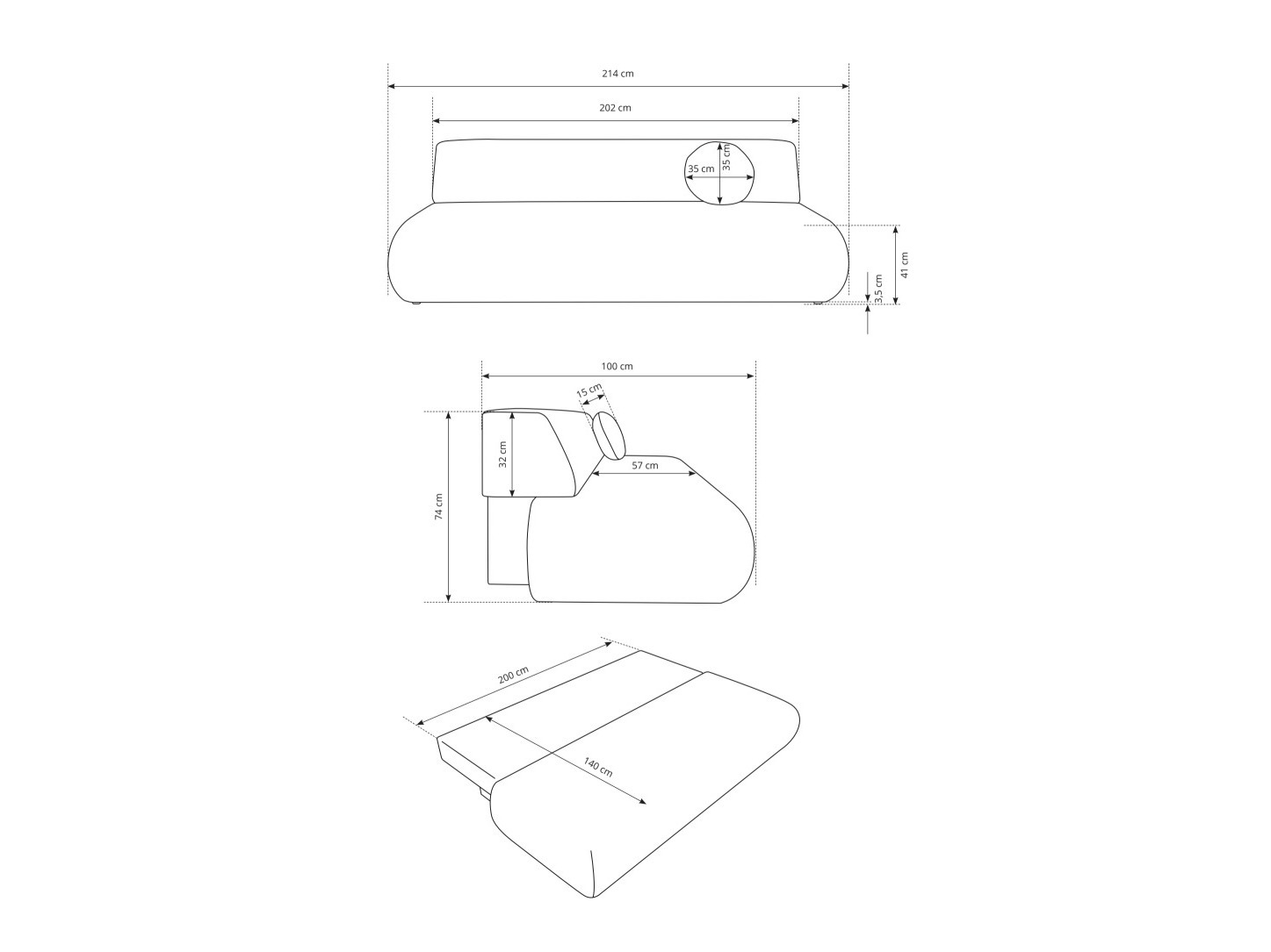 Sofa na razvlačenje Kingston 182 (Vinci 75)