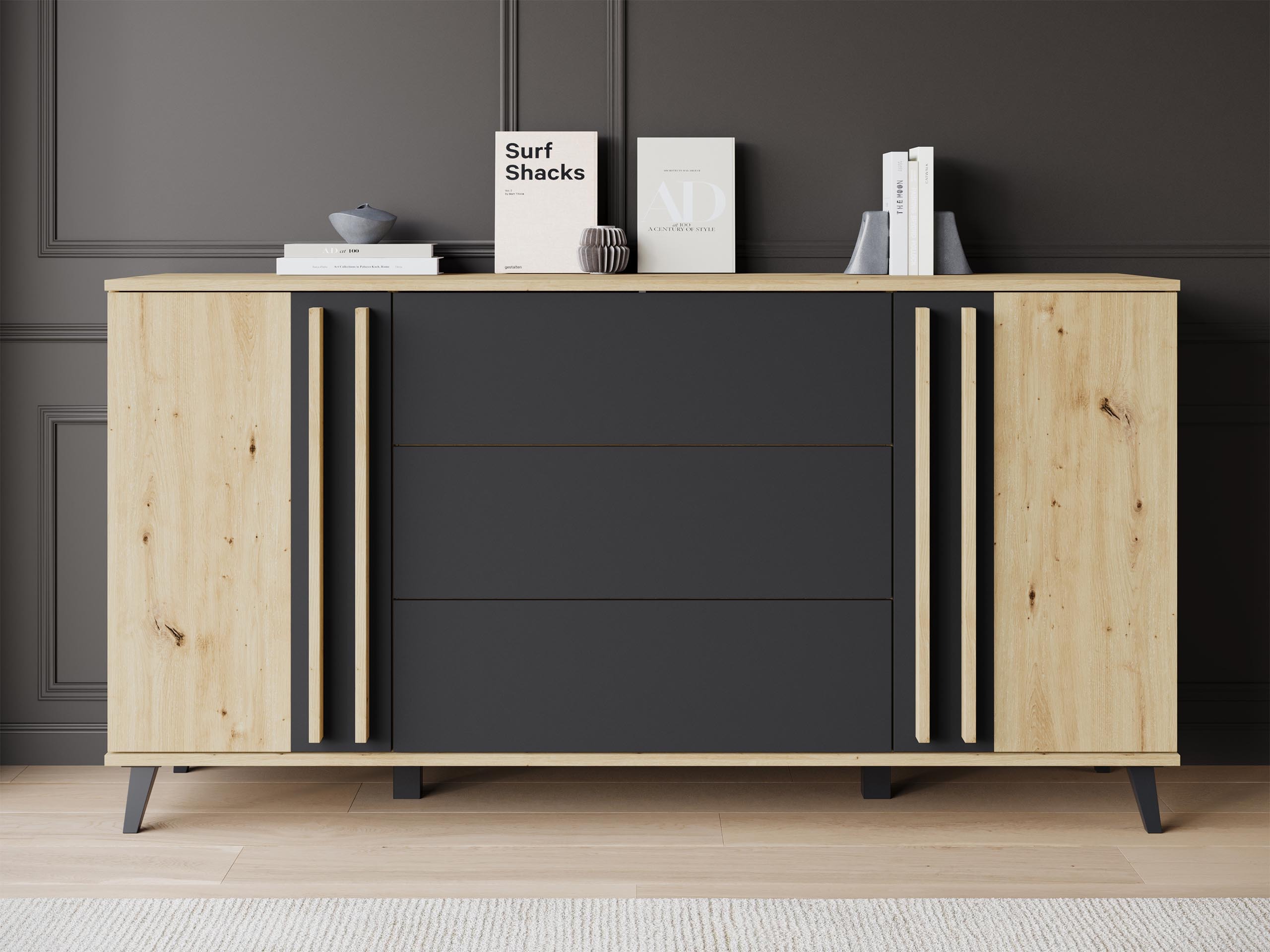 Komoda Facetor (Artisan hrast + Grafit)