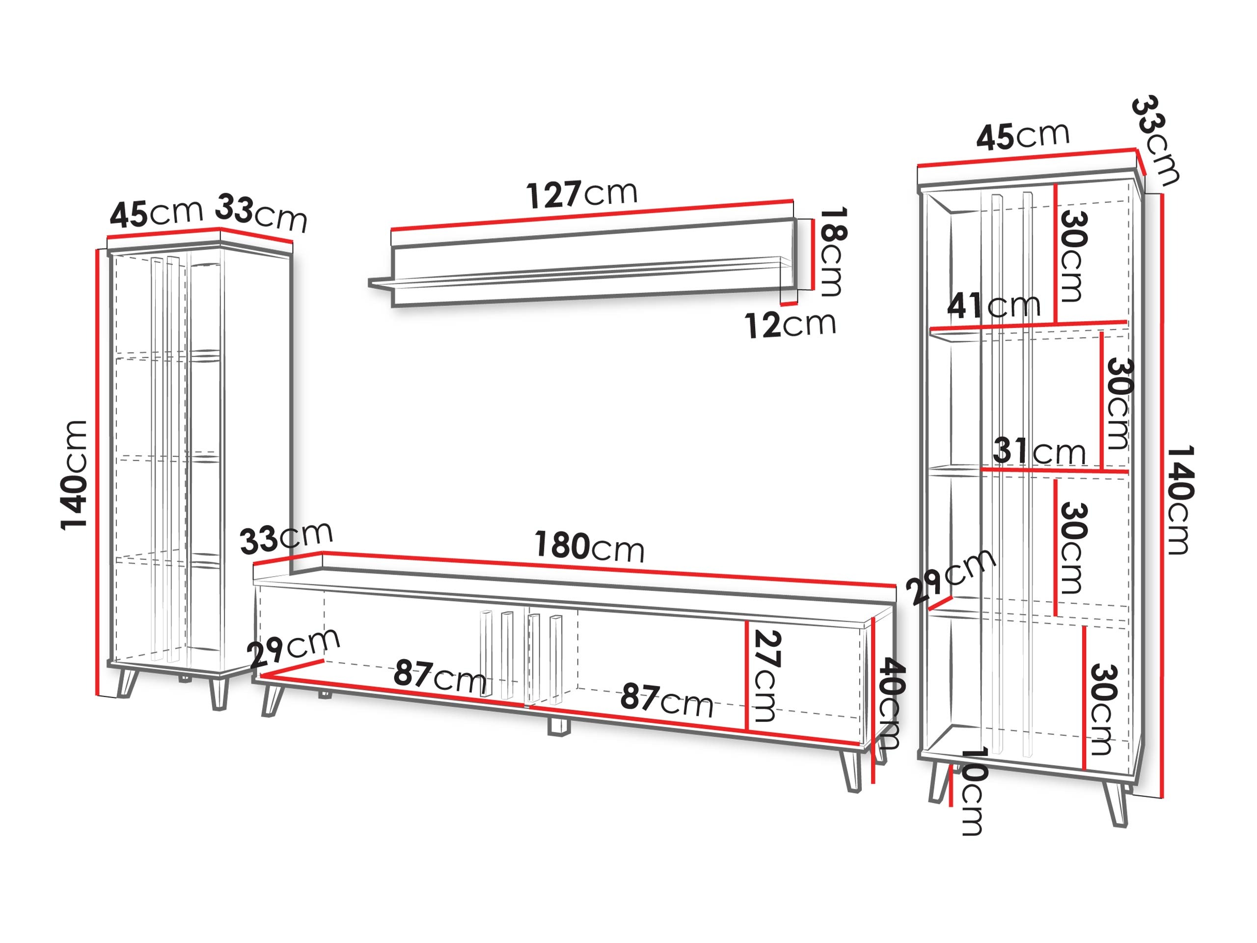 Set za dnevnu sobu Temora 102 (Zanatski hrast + Graphite)