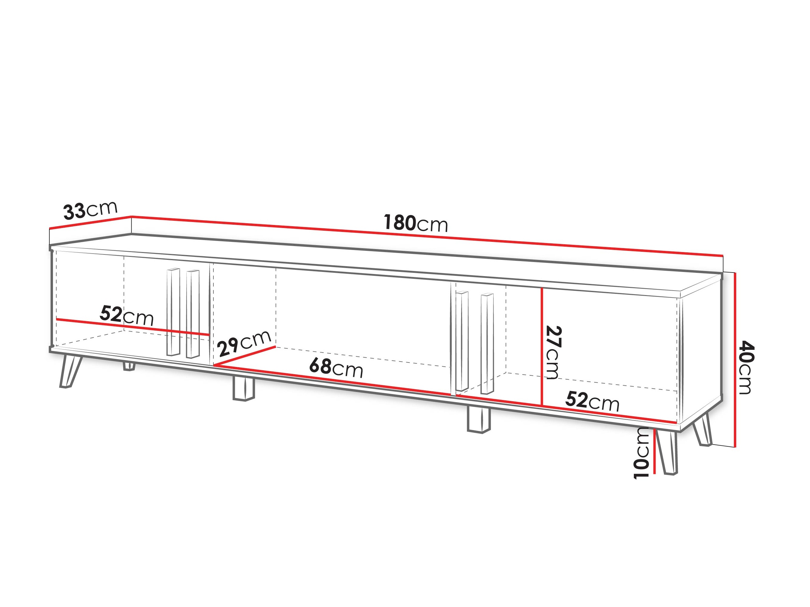 TV komoda Temora 101 (Artisan hrast + Grafit)