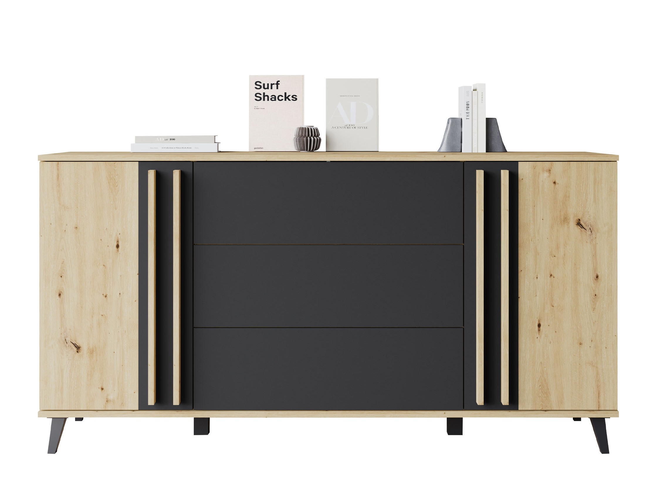 Komoda Temora 100 (Zanatski hrast + Graphite)