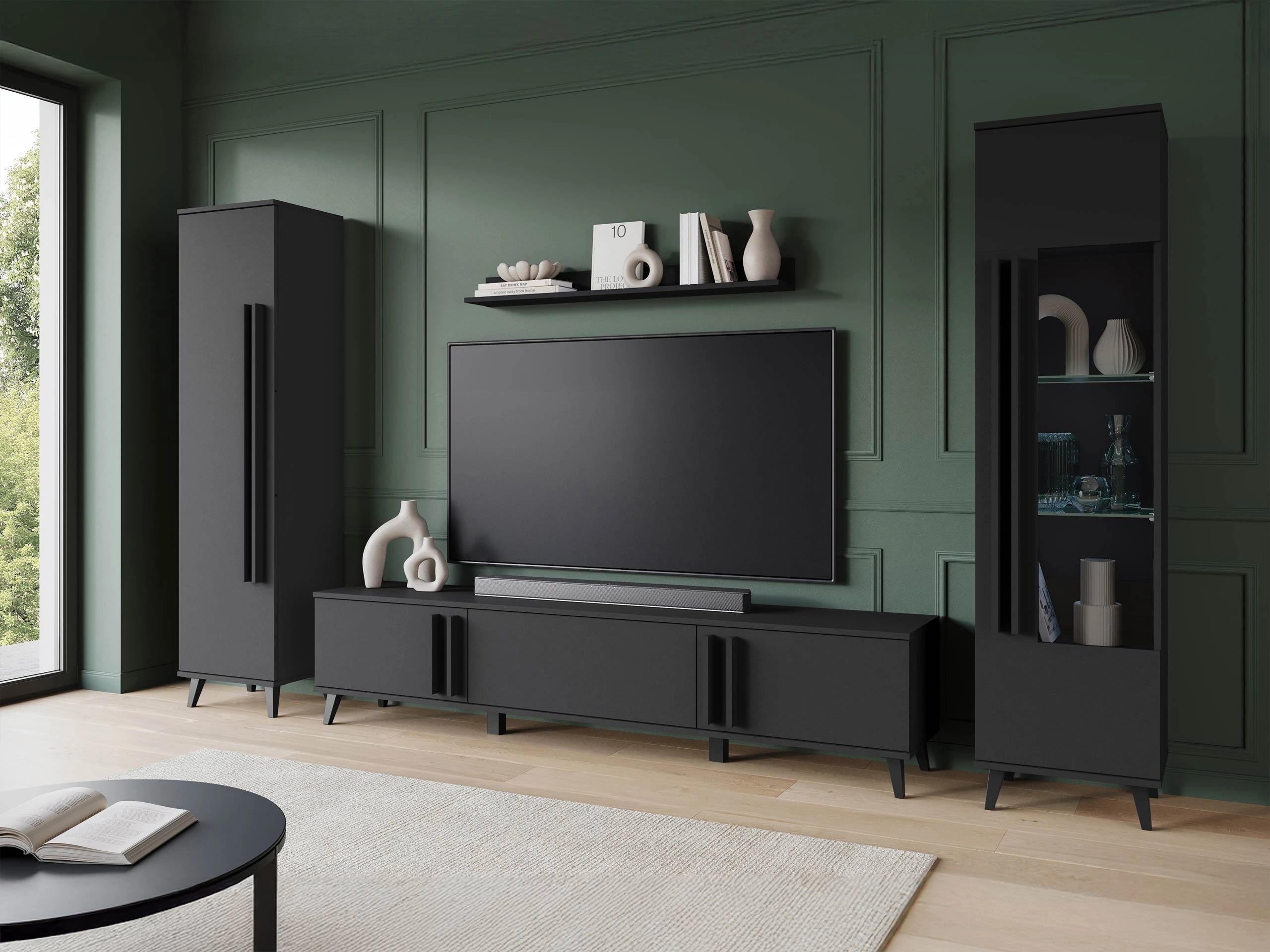 Set za dnevnu sobu Facetor II (Grafit)