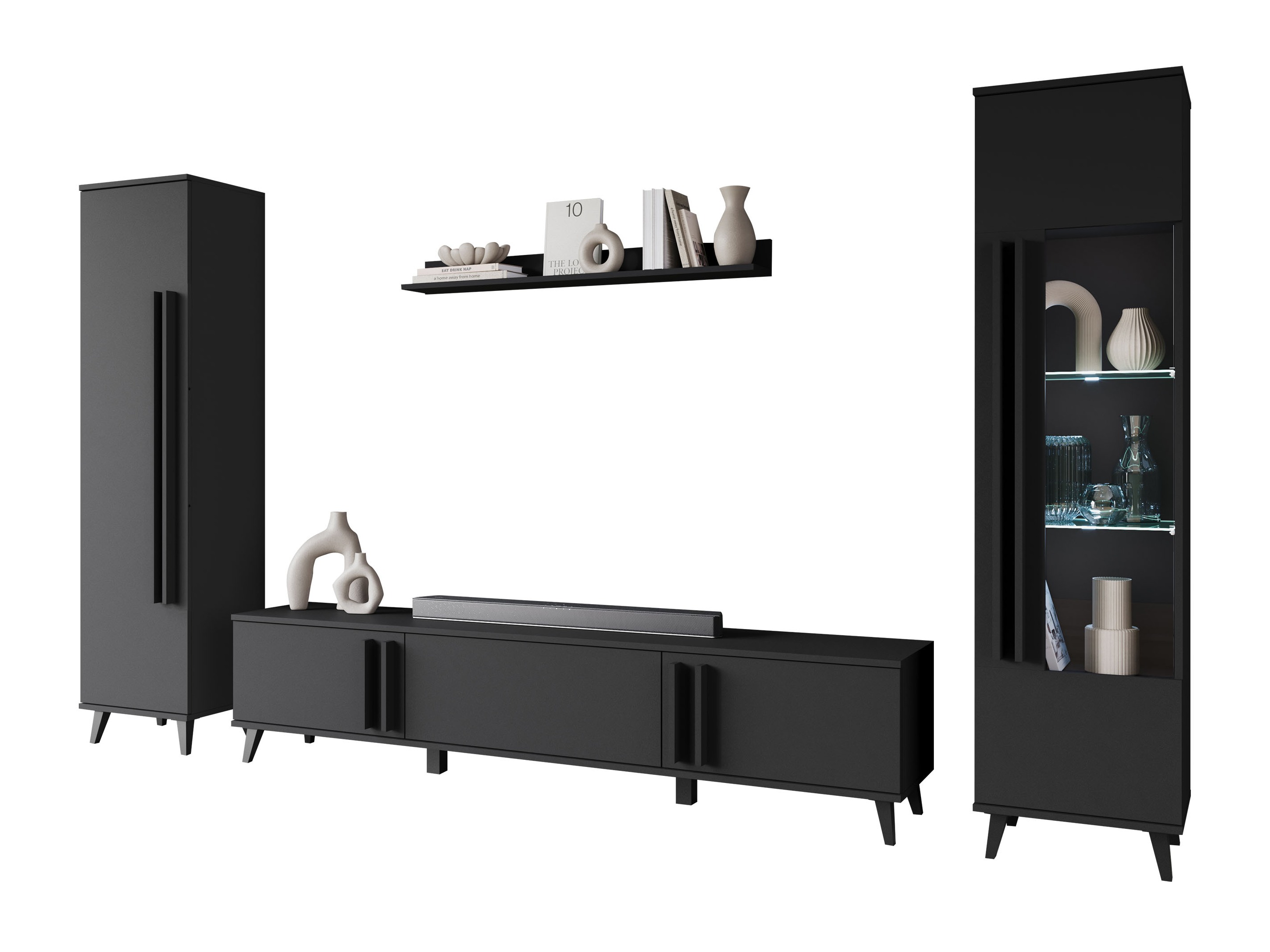 Set za dnevnu sobu Facetor II (Grafit)