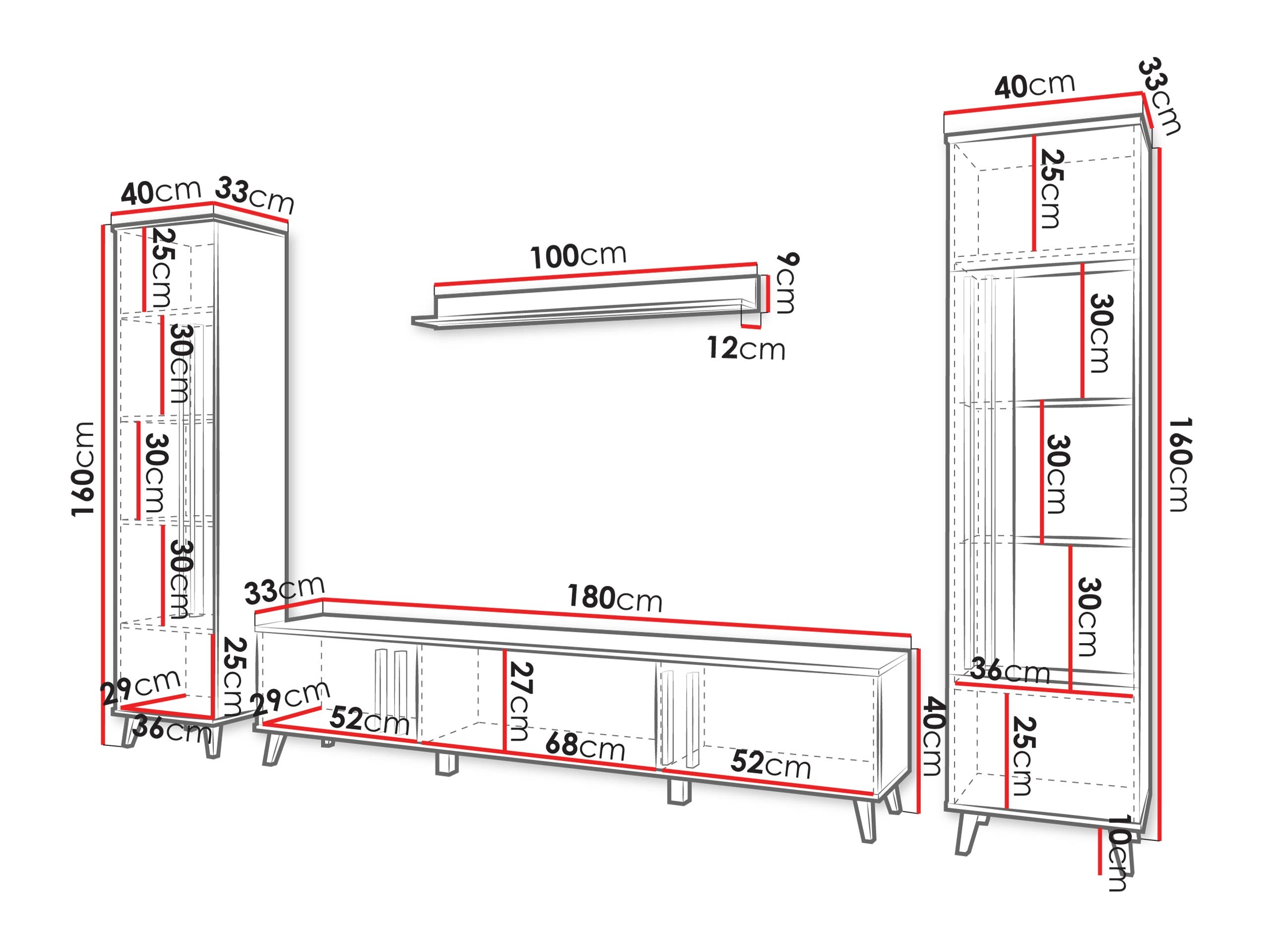 Set za dnevnu sobu Temora 103 (Graphite)