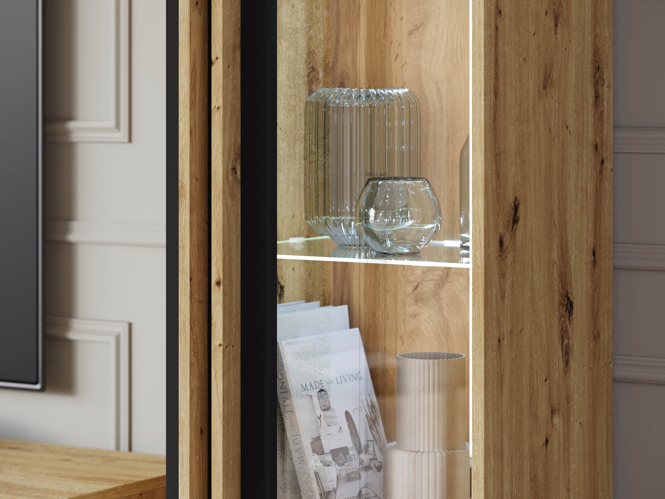 Set za dnevnu sobu Temora 103 (Zanatski hrast + Graphite)