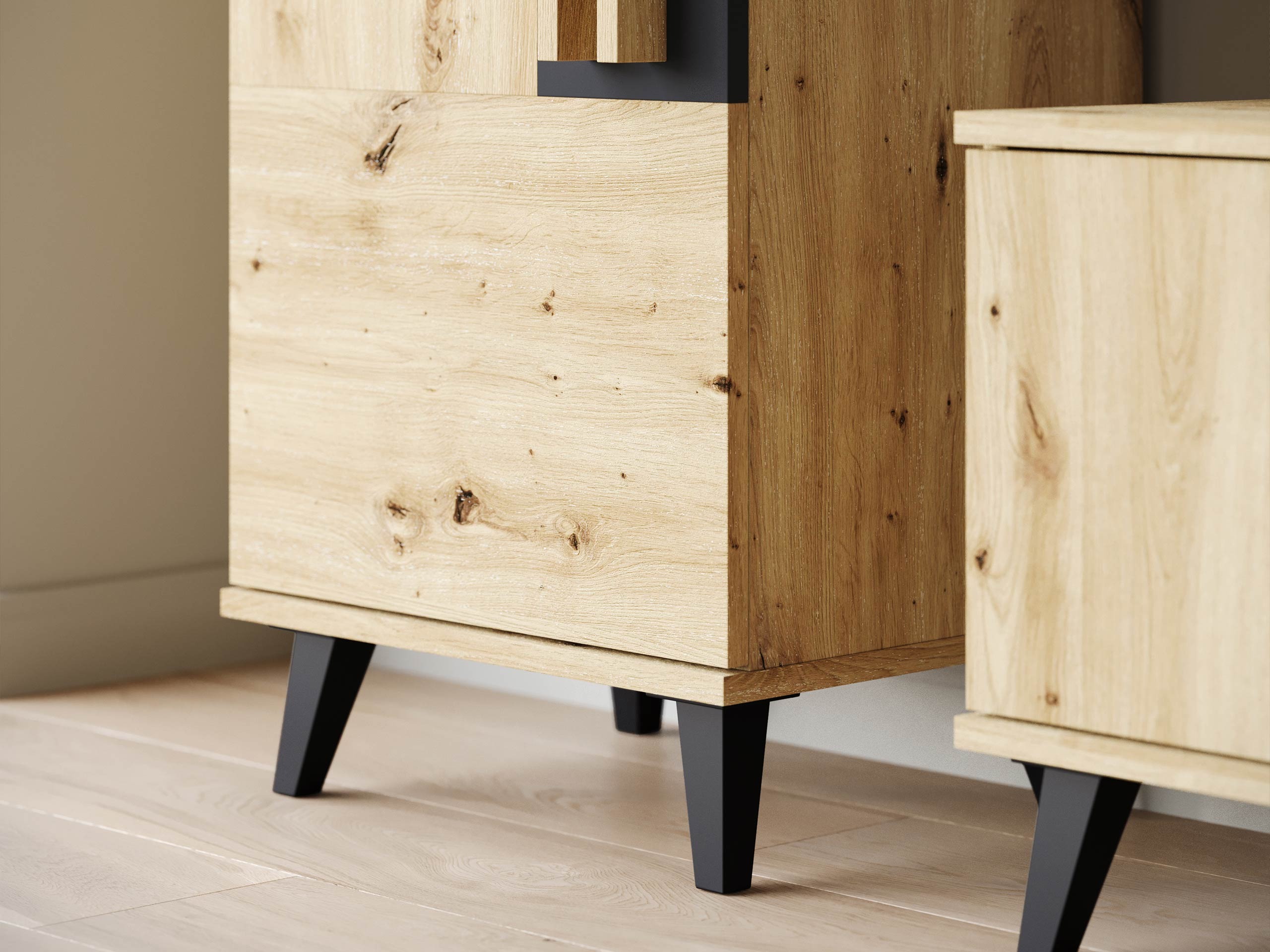 Set za dnevnu sobu Temora 103 (Zanatski hrast + Graphite)