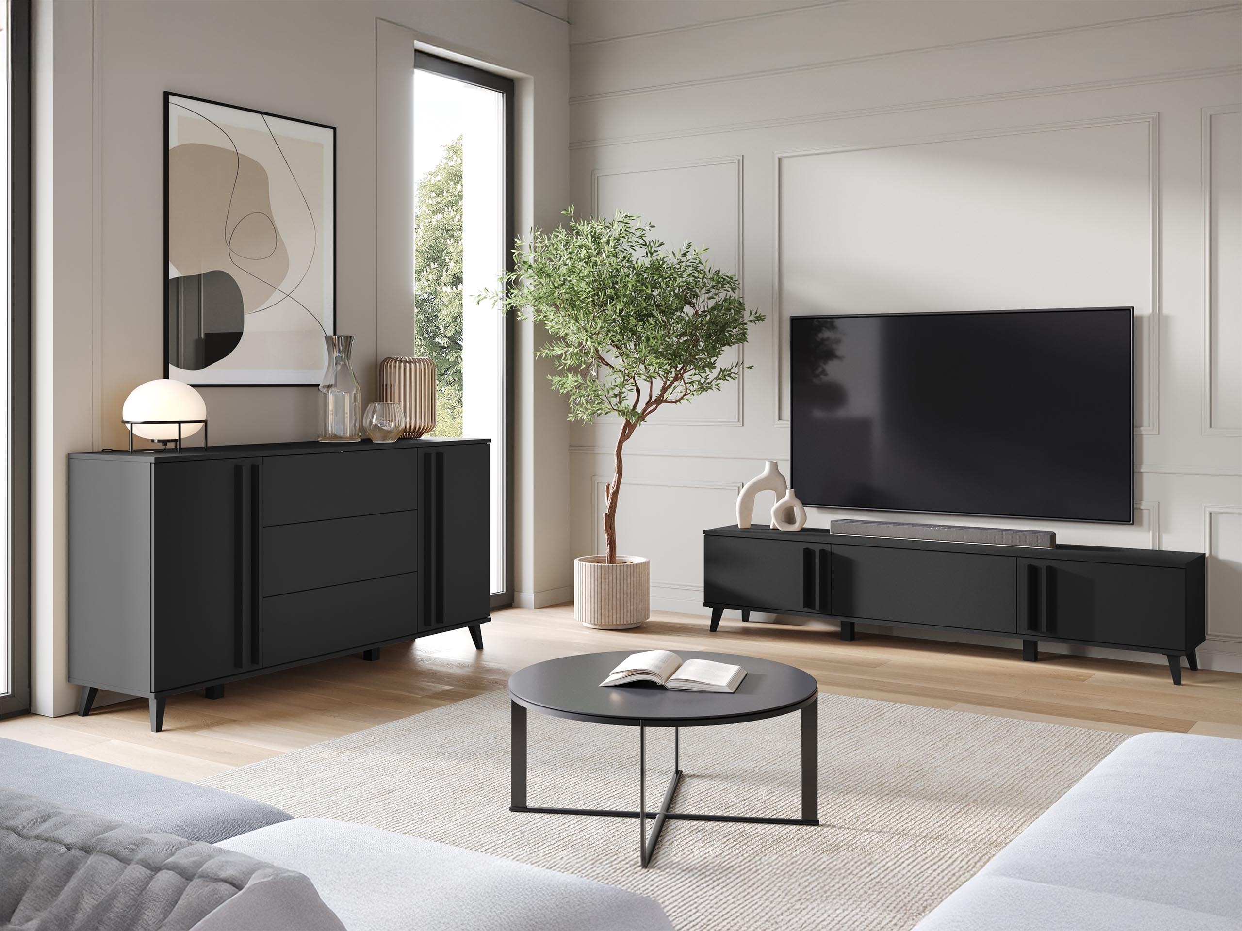 Set za dnevnu sobu Temora 104 (Graphite)