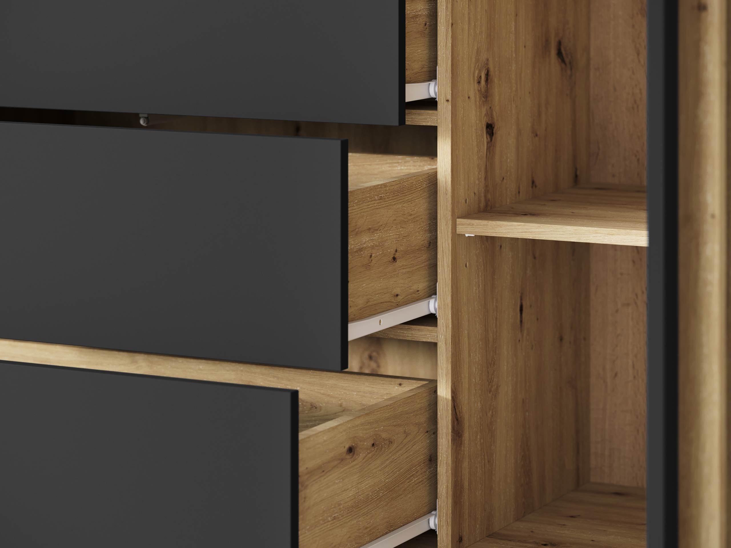 Set za dnevnu sobu Temora 104 (Zanatski hrast + Graphite)