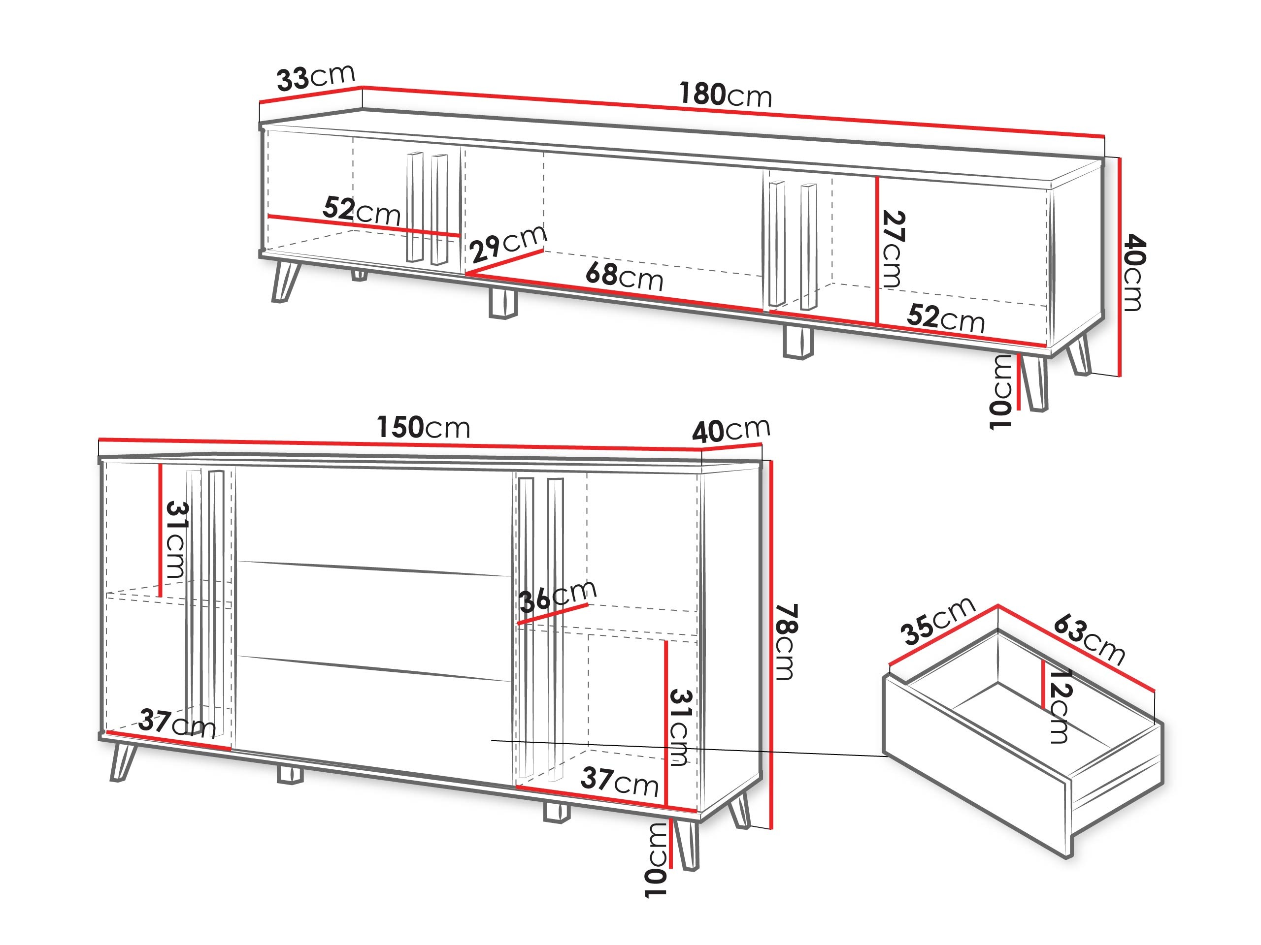 Set za dnevnu sobu Temora 104 (Zanatski hrast + Graphite)