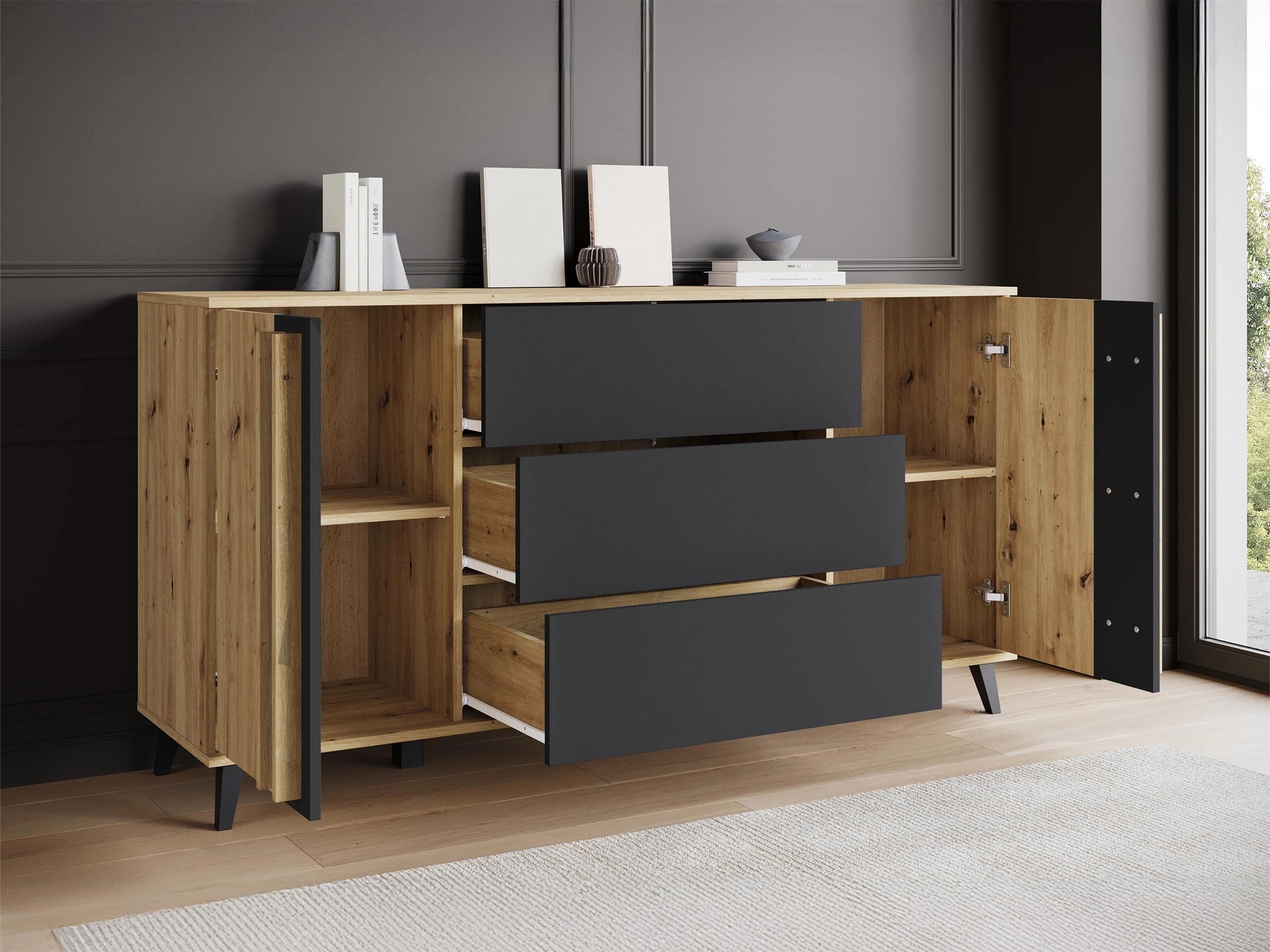 Set za dnevnu sobu Temora 105 (Graphite)